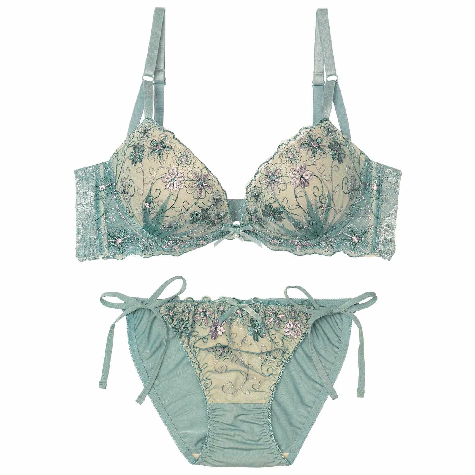 1/9新作!ダスティシアーフルール育乳脇高ブラジャー&サイド紐フルバックショーツ