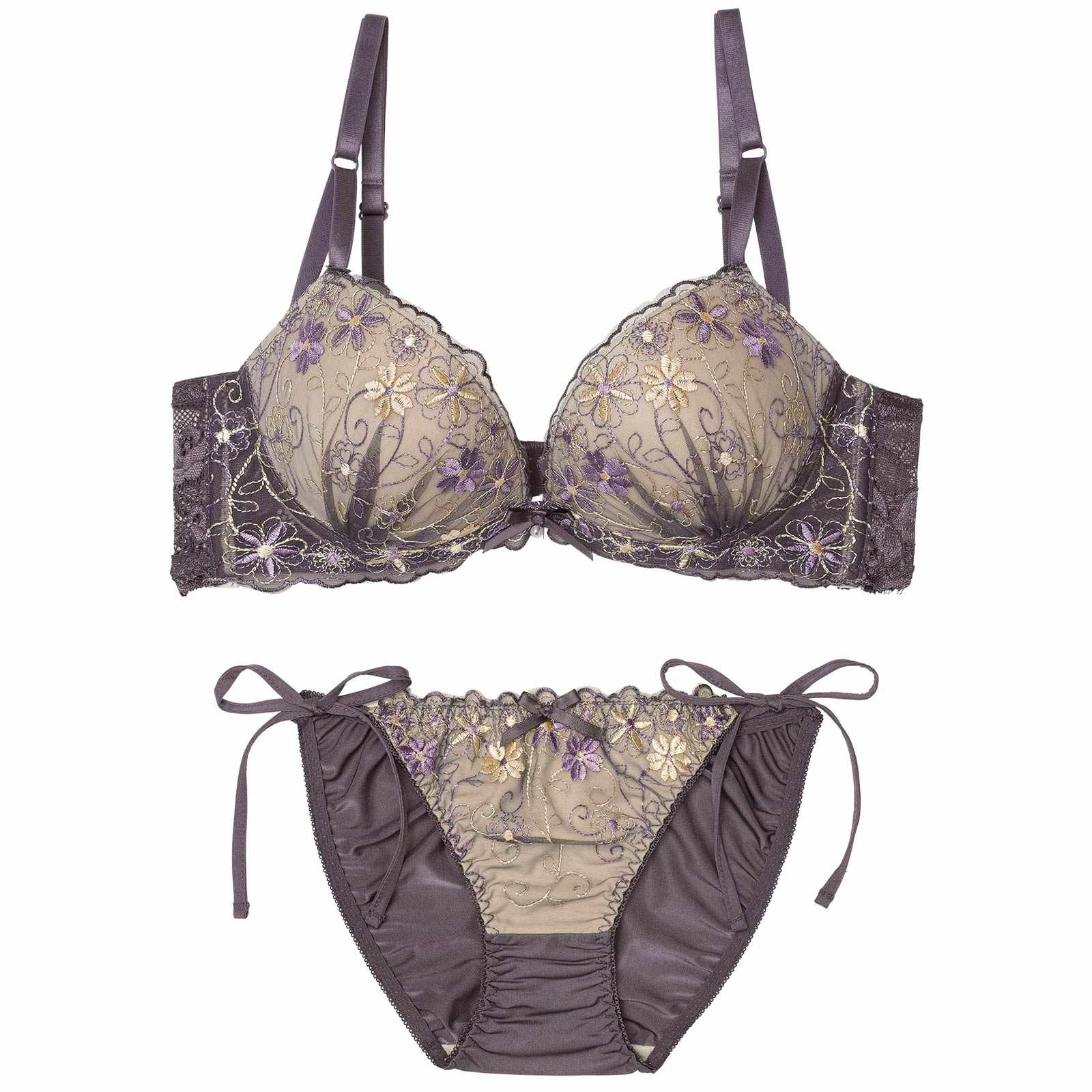 1/9新作!ダスティシアーフルール育乳脇高ブラジャー&サイド紐フルバックショーツ