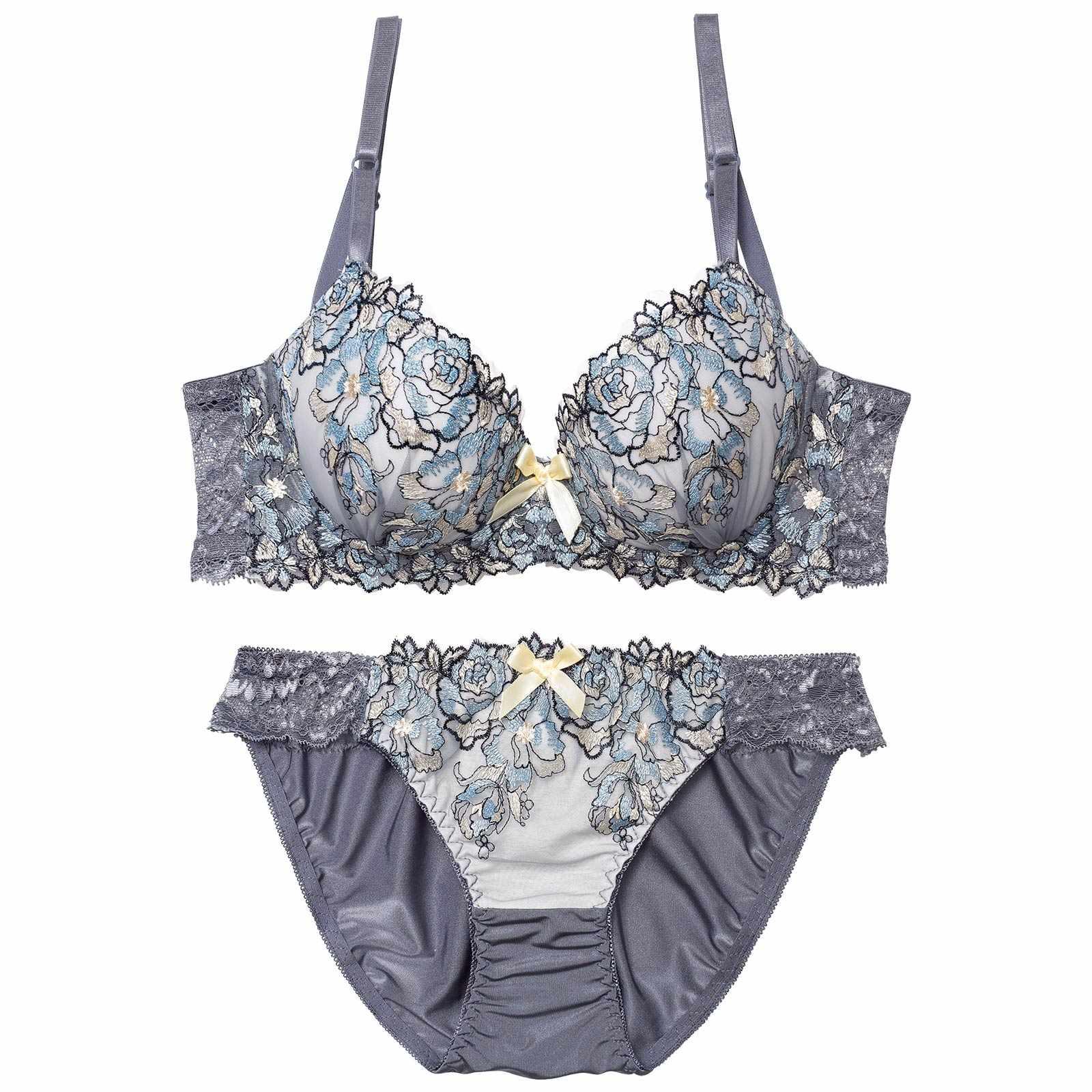 ロマンティックシャイニーローズ育乳脇高ブラジャー&フルバックショーツ