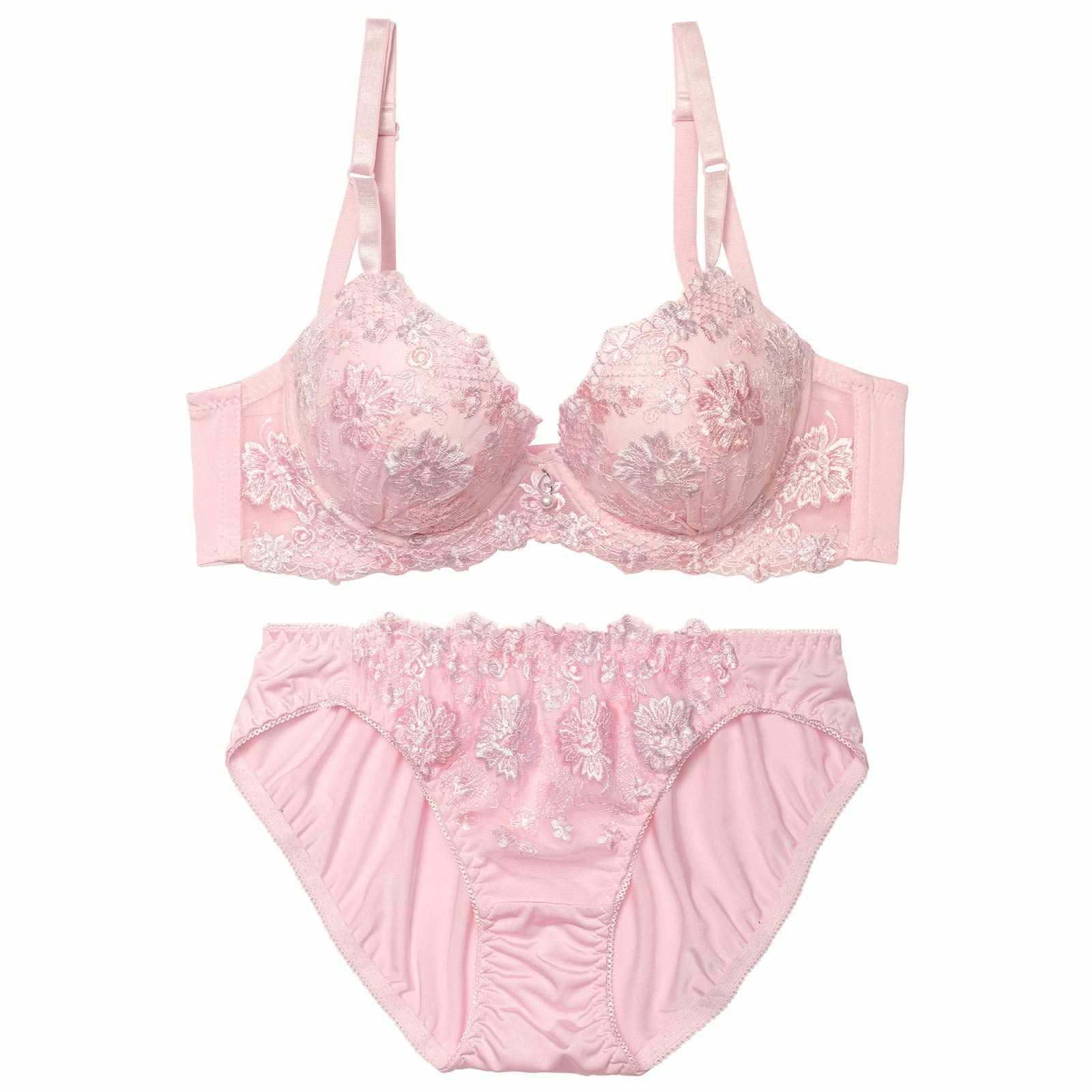 スウィートブロッサムパール育乳脇高ブラジャー&フルバックショーツ