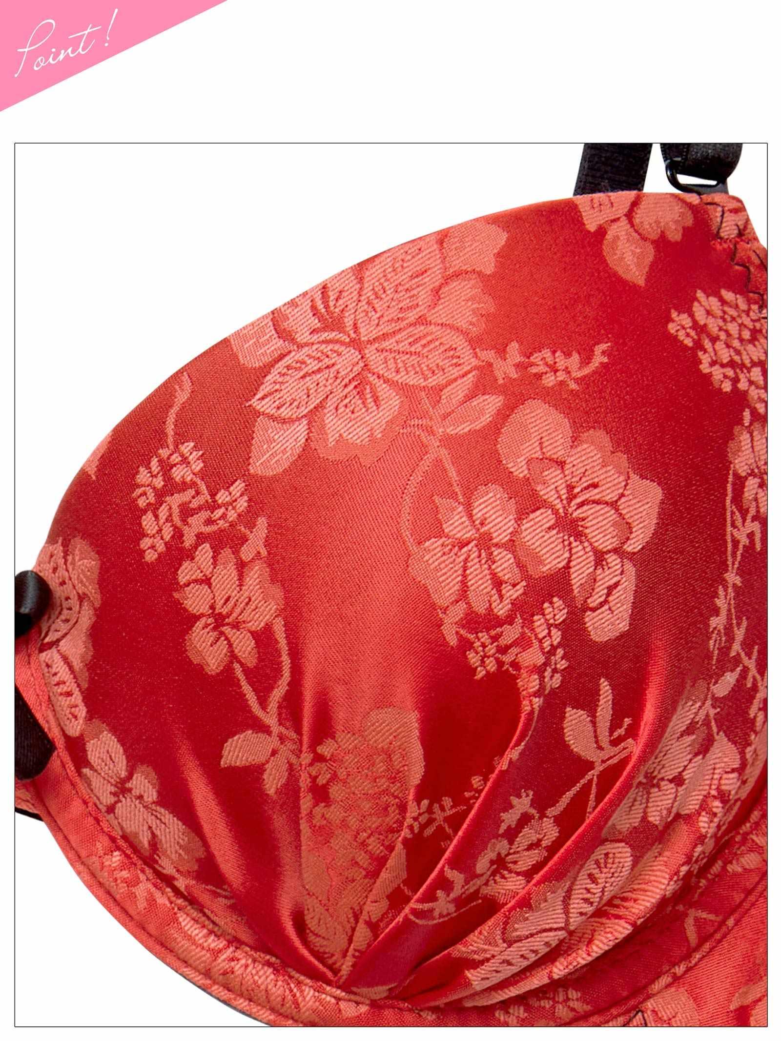 12/5新作!【かとゆり着用】ビビットヴィンテージボタニカルブラジャー&サイド紐バック透けTバックショーツ