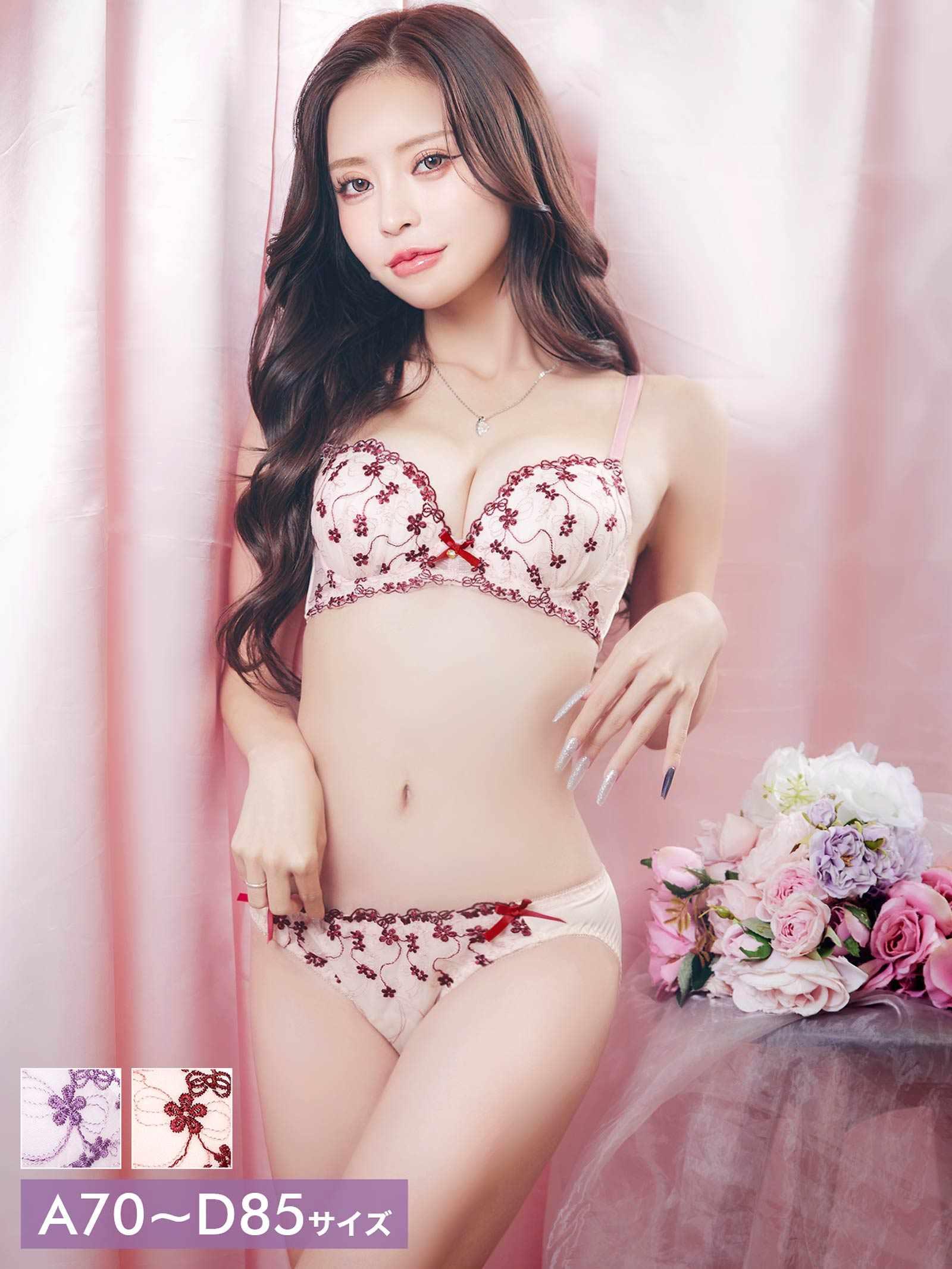1/28新作!スウィートディッツィエンブロイダリーブラジャー&フルバックショーツ