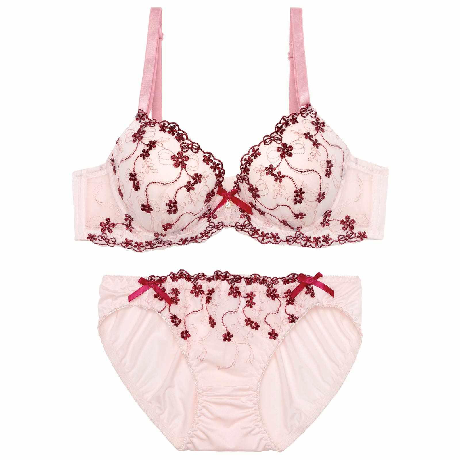 スウィートディッツィエンブロイダリーブラジャー&フルバックショーツ