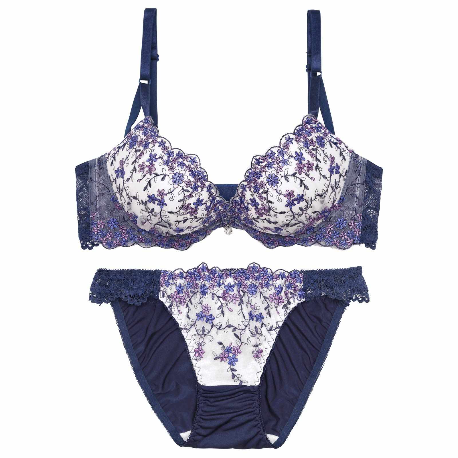 3/9新作!クリスタルブロッサム育乳脇高ブラジャー&フルバックショーツ