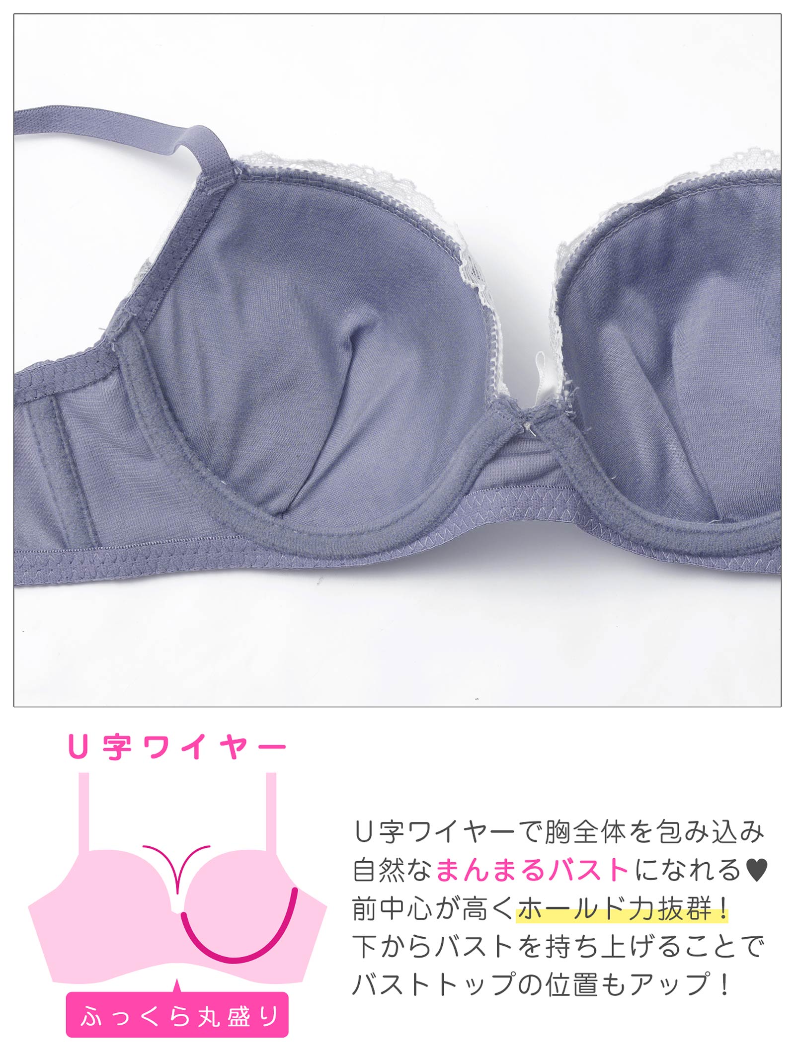 1/5新作!ガーリーチェックレースブラジャー&フルバックショーツ