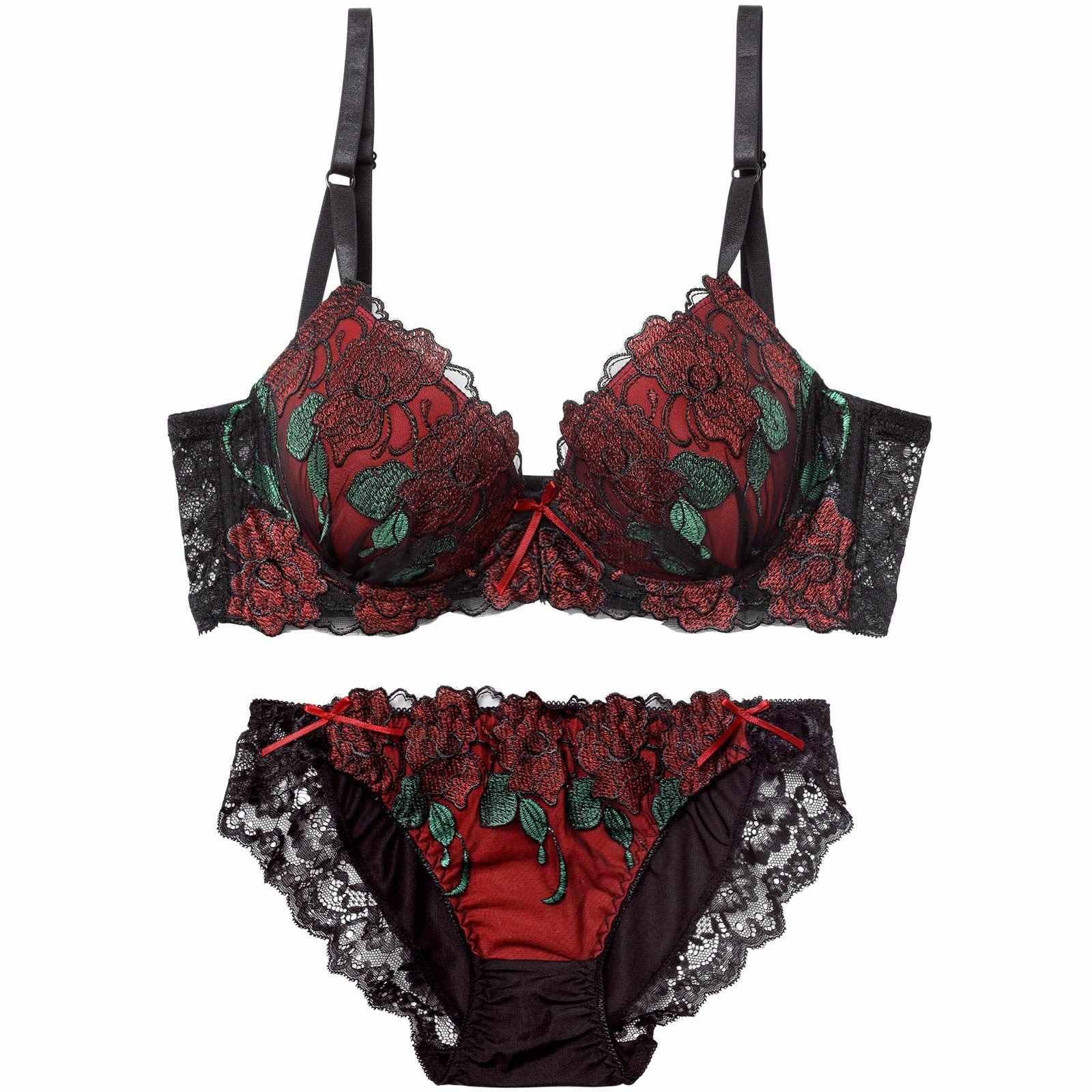 【三上悠亜着用】ゴージャスディープローズ育乳脇高ブラジャー&フルバックショーツ