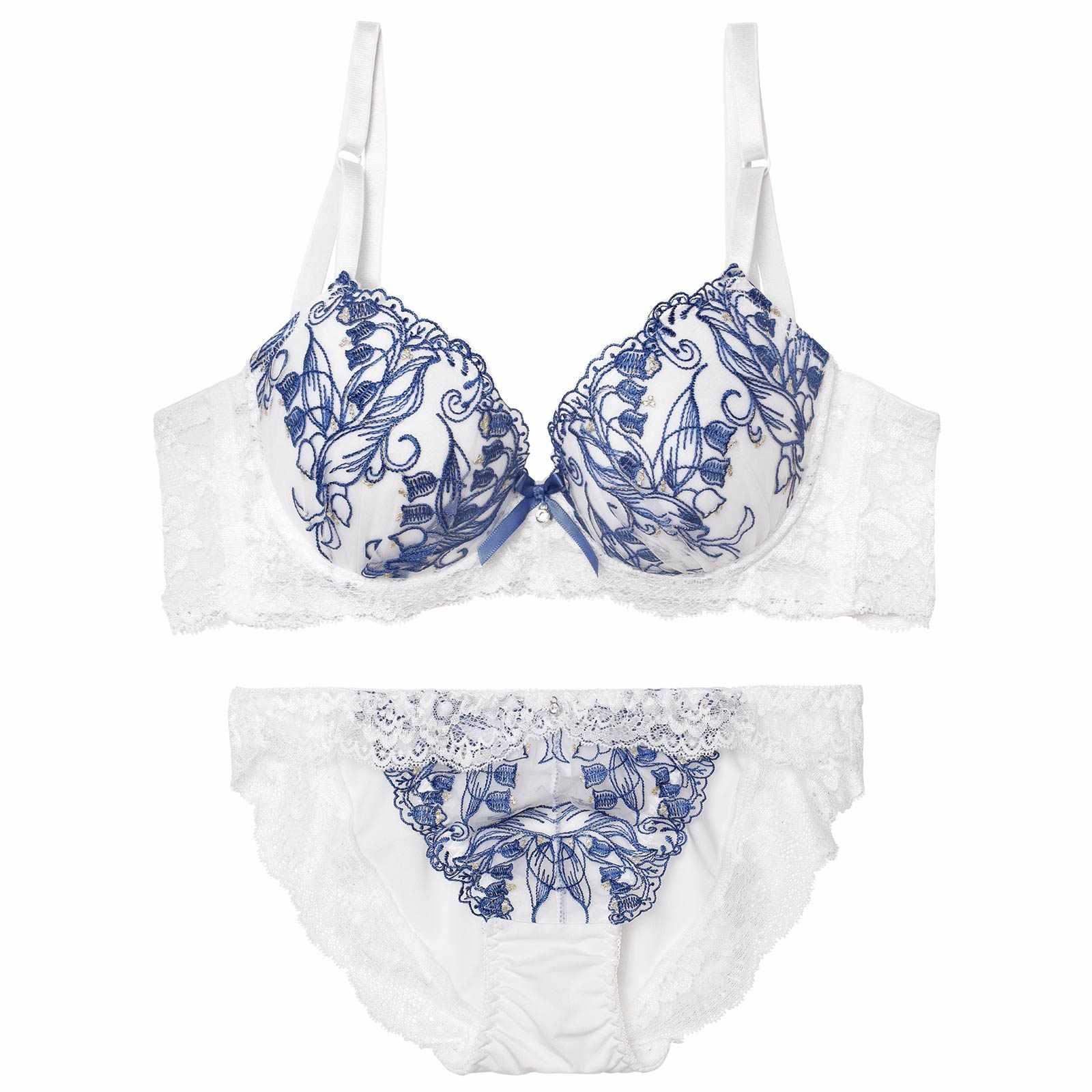 3/12再販!エレガントピュアリリー育乳脇高ブラジャー&フルバックショーツ