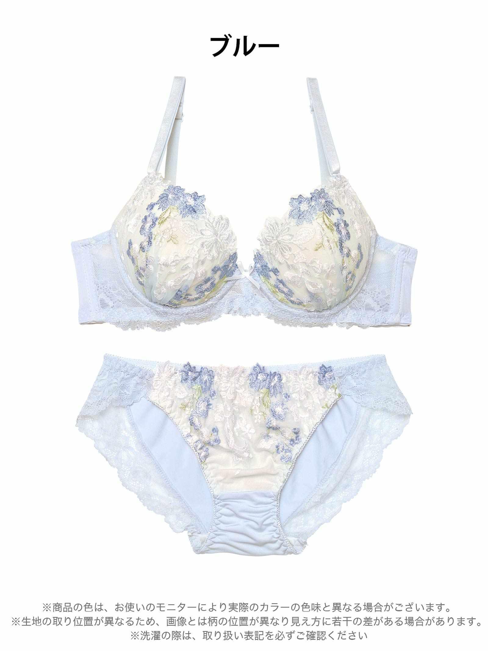 11/19新作!ドリーミングパステルフルールブラジャー&フルバックショーツ
