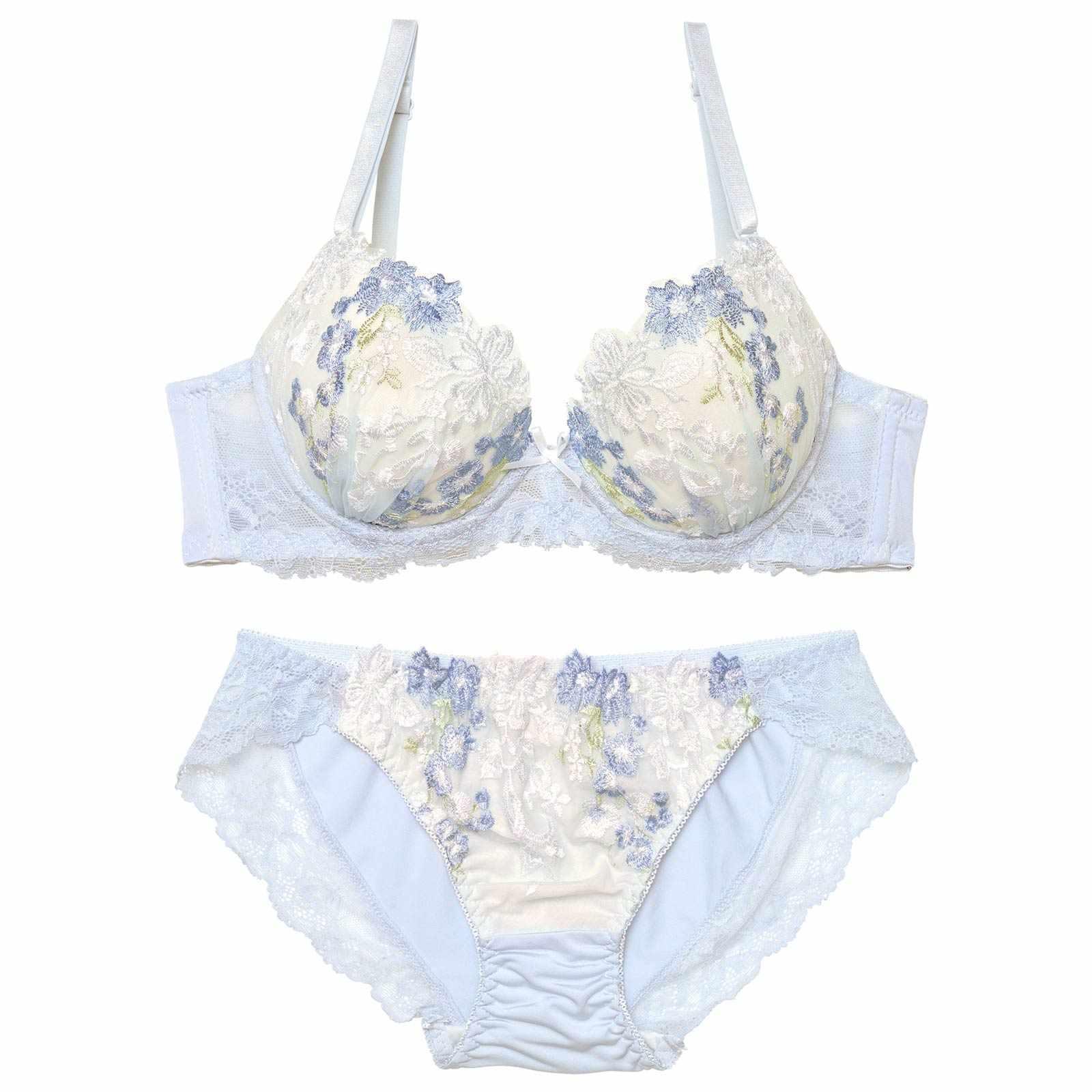 ドリーミングパステルフルールブラジャー&フルバックショーツ