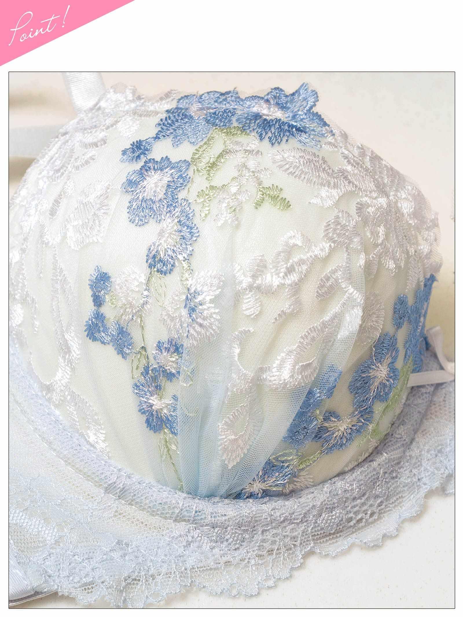 11/19新作!ドリーミングパステルフルールブラジャー&フルバックショーツ