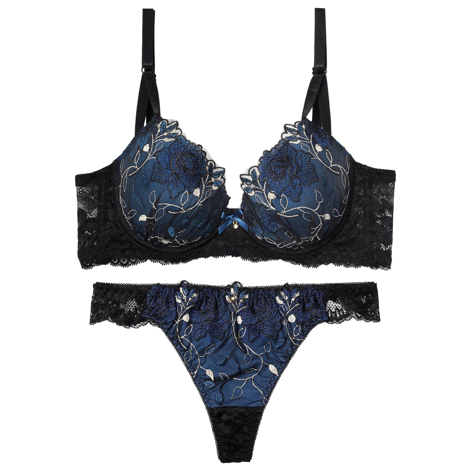 4/20新作!【三上悠亜着用】ミステリアスローズ育乳脇高ブラジャー&バック透けTバックショーツ