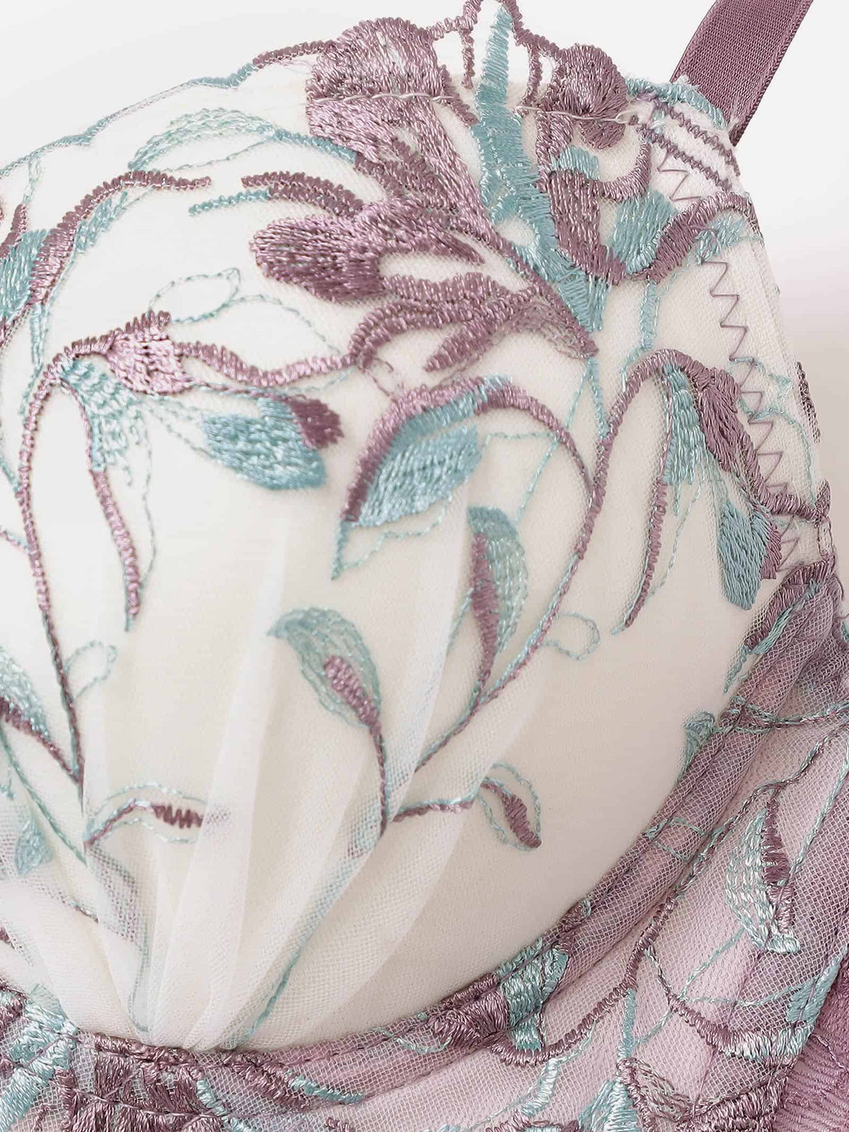 10/7新作!ニュアンスシックフラワー育乳脇高ブラジャー&フルバックショーツ