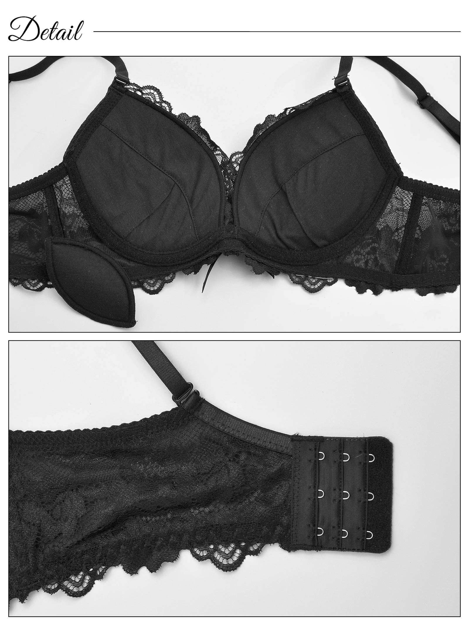 1/17再販!【3点セット】マジックアップブラジャー&フルバックショーツ&Tバック