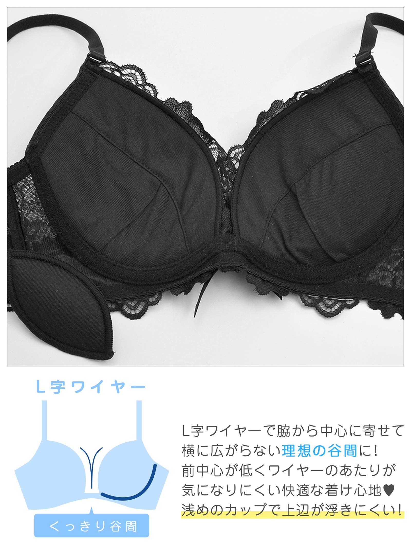 1/17再販!【3点セット】マジックアップブラジャー&フルバックショーツ&Tバック