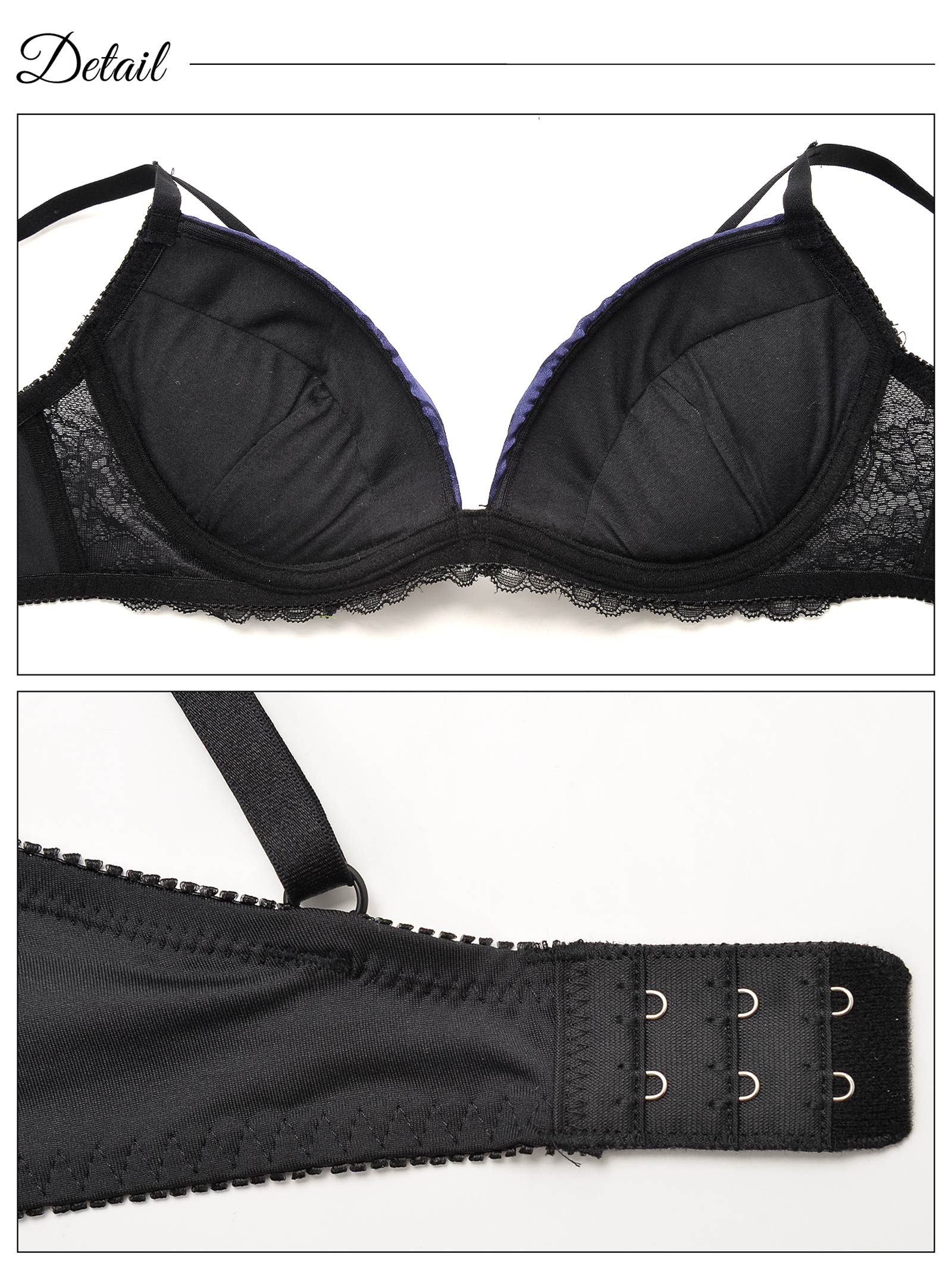 【三上悠亜着用】グロスフラワーストリングサイドレースブラジャー&フルバックショーツ