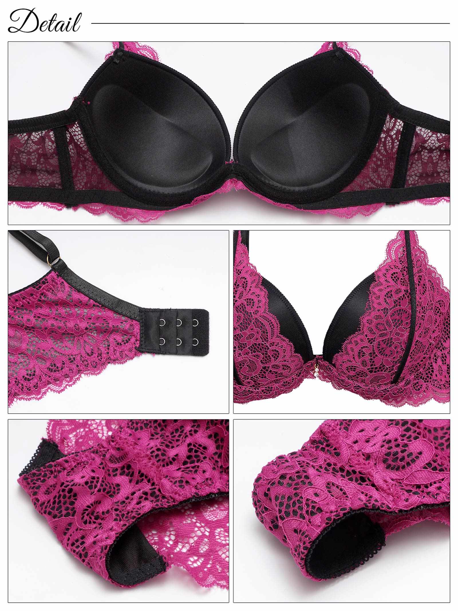 【3点セット】シャドウレーシィストリング育乳脇高ブラジャー&バック透けフルバック&Tバックショーツ - 【公式】247Lingerie