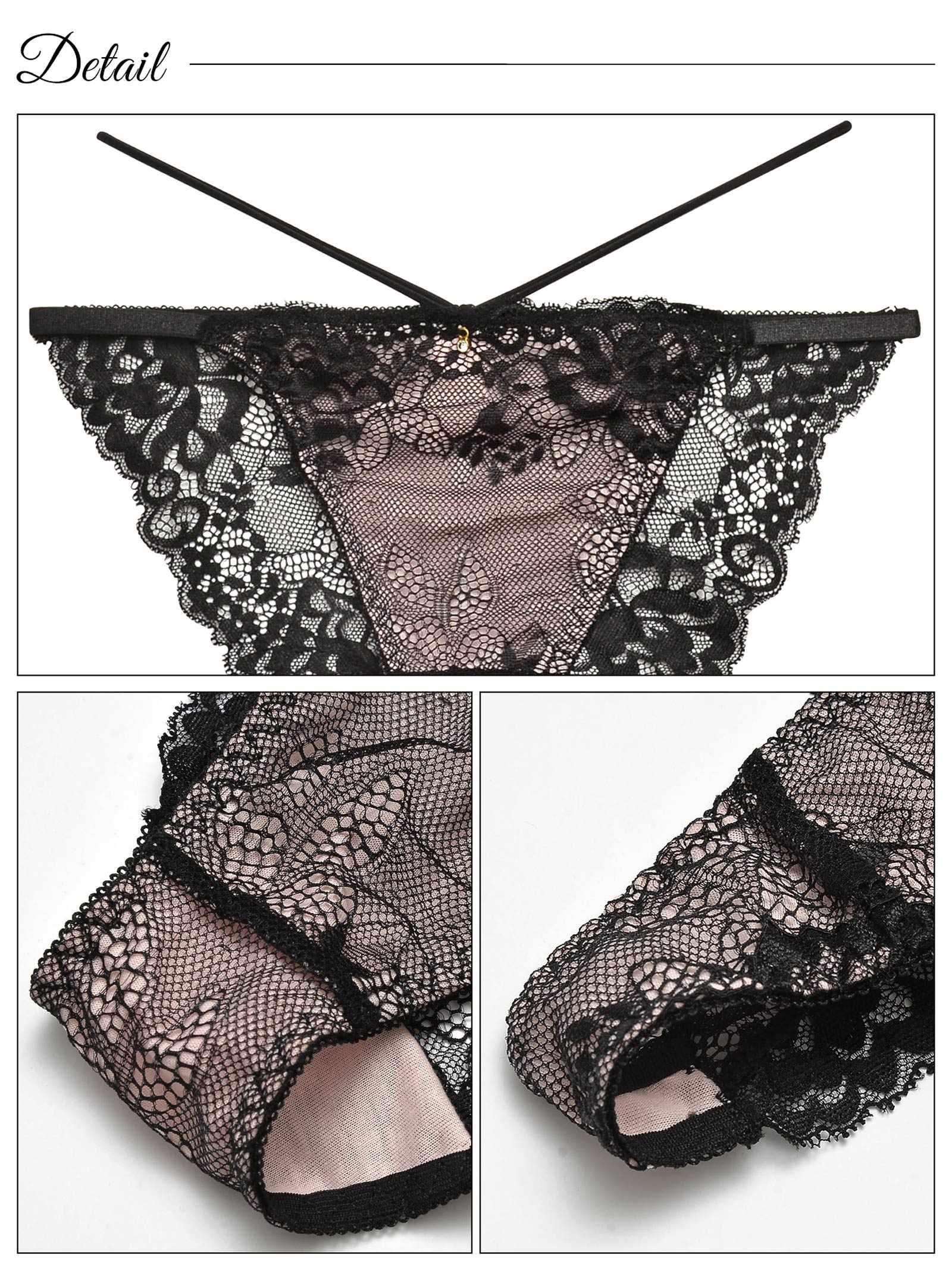 【3点セット】【GHIサイズ】ドレッシーレースミックスコード育乳脇高ブラジャー&バック透けフルバック&Tバックショーツ - 【公式】247Lingerie