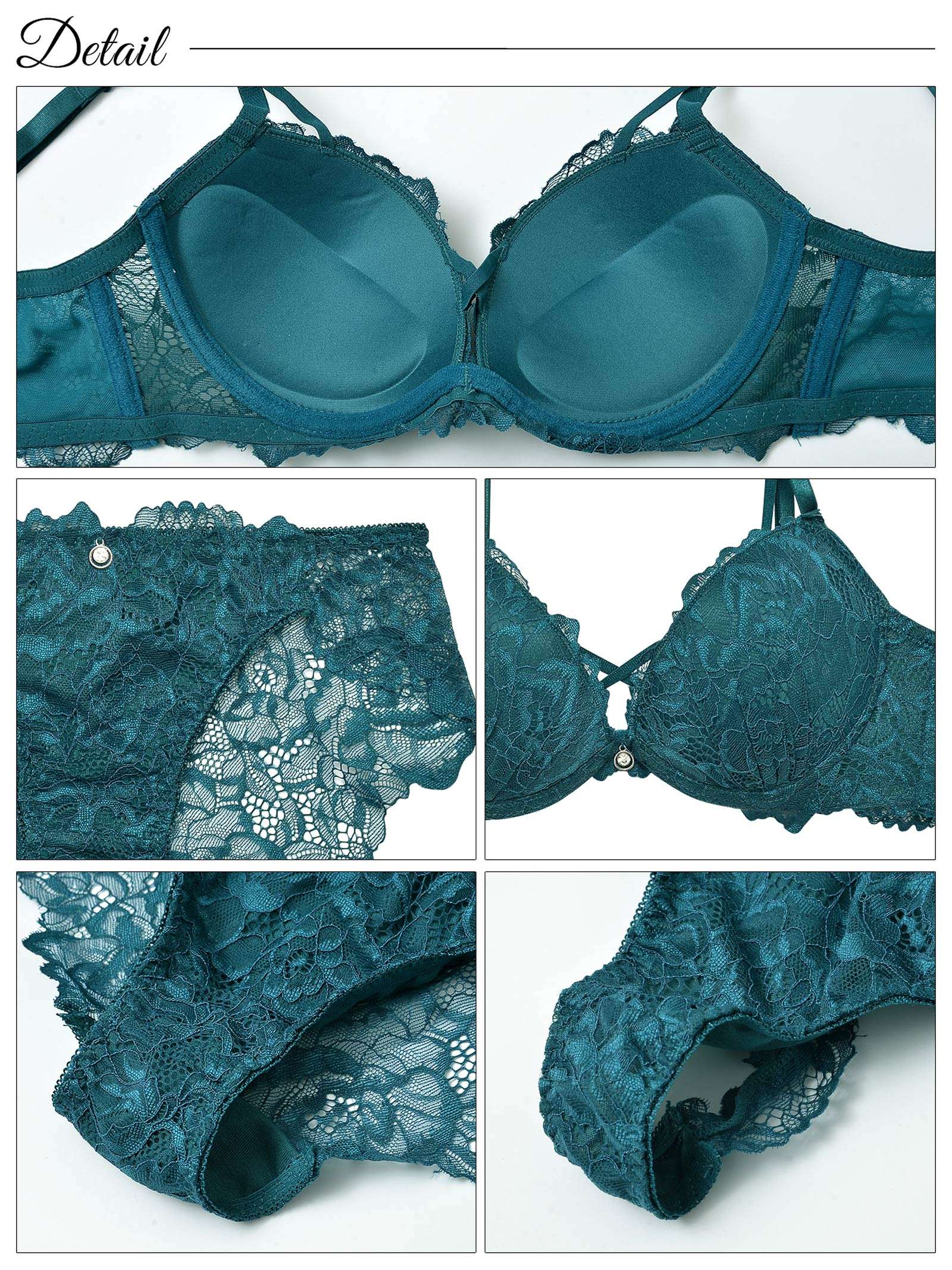 1/10再販!【三上悠亜着用】【3点セット】【GHIサイズ】ビューティーレーシィクロス育乳脇高ブラジャー&バック透けフルバック&Tバックショーツ - 【公式】247Lingerie