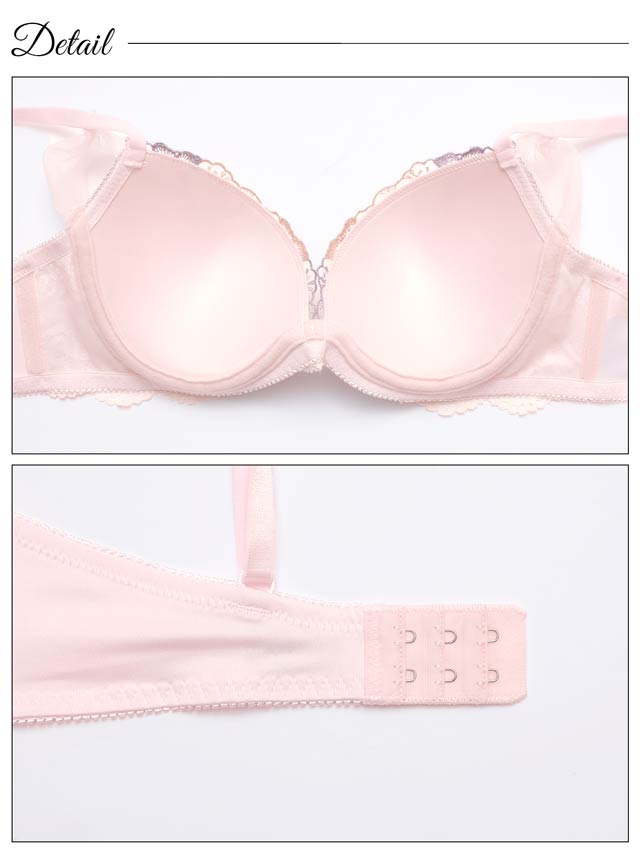 スイートブロッサムチュールブラジャー&フルバックショーツ