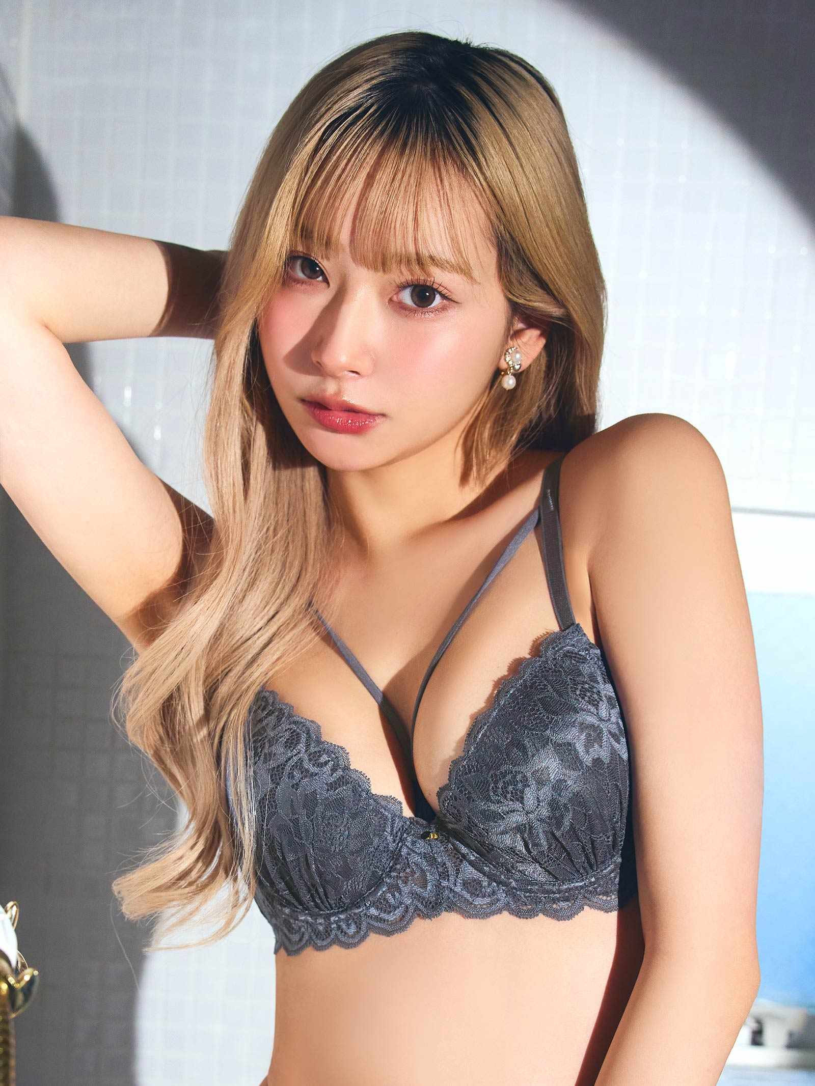 1/29新作!【3点セット】フローリッシュコードレースブラジャー&バック透けフルバック&Tバックショーツ