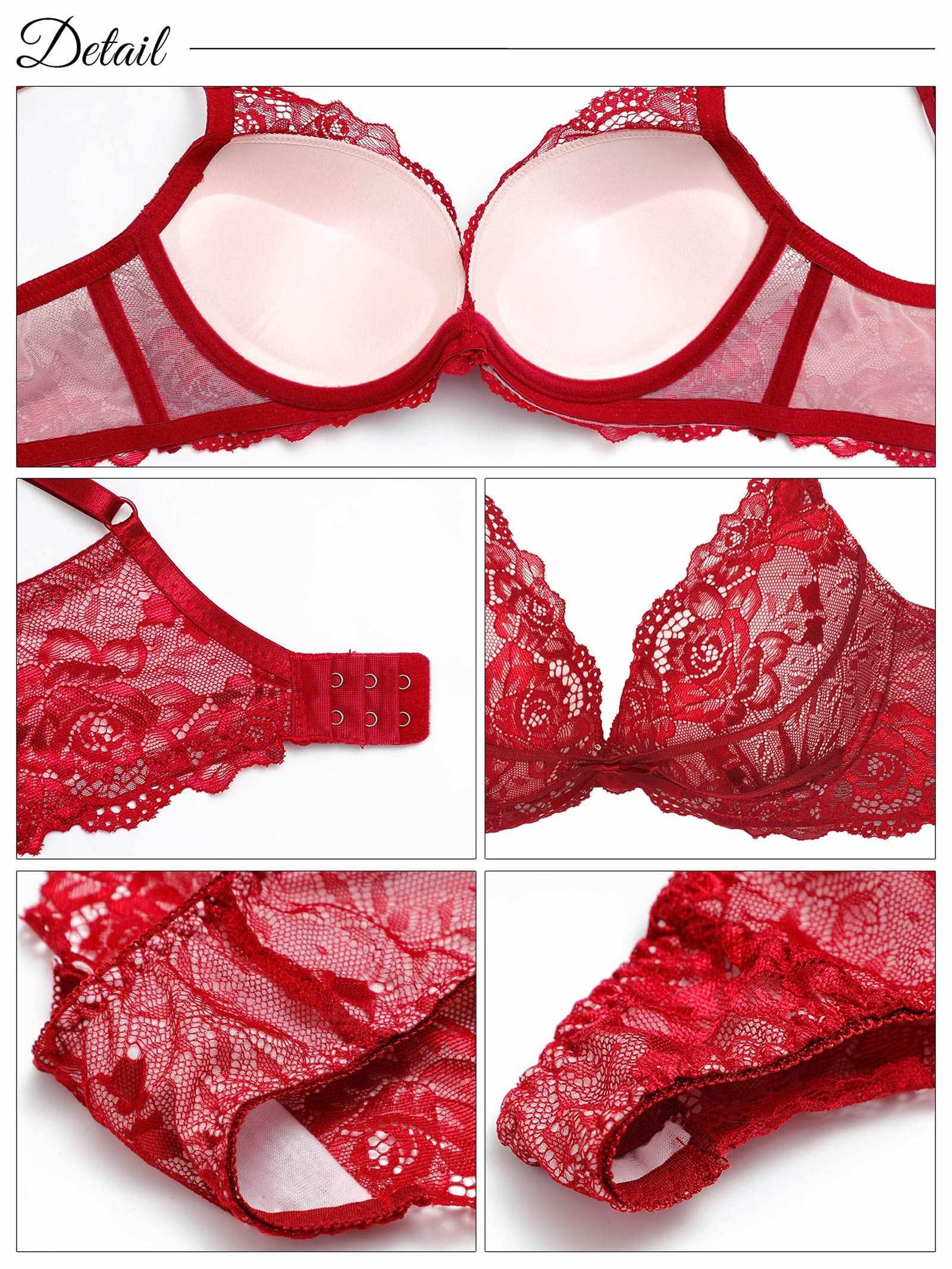 2/3再販!【三上悠亜着用】【3点セット】ディープクイーンローズ育乳脇高ブラジャー&バック透けフルバック&Tバックショーツ - 【公式】247Lingerie