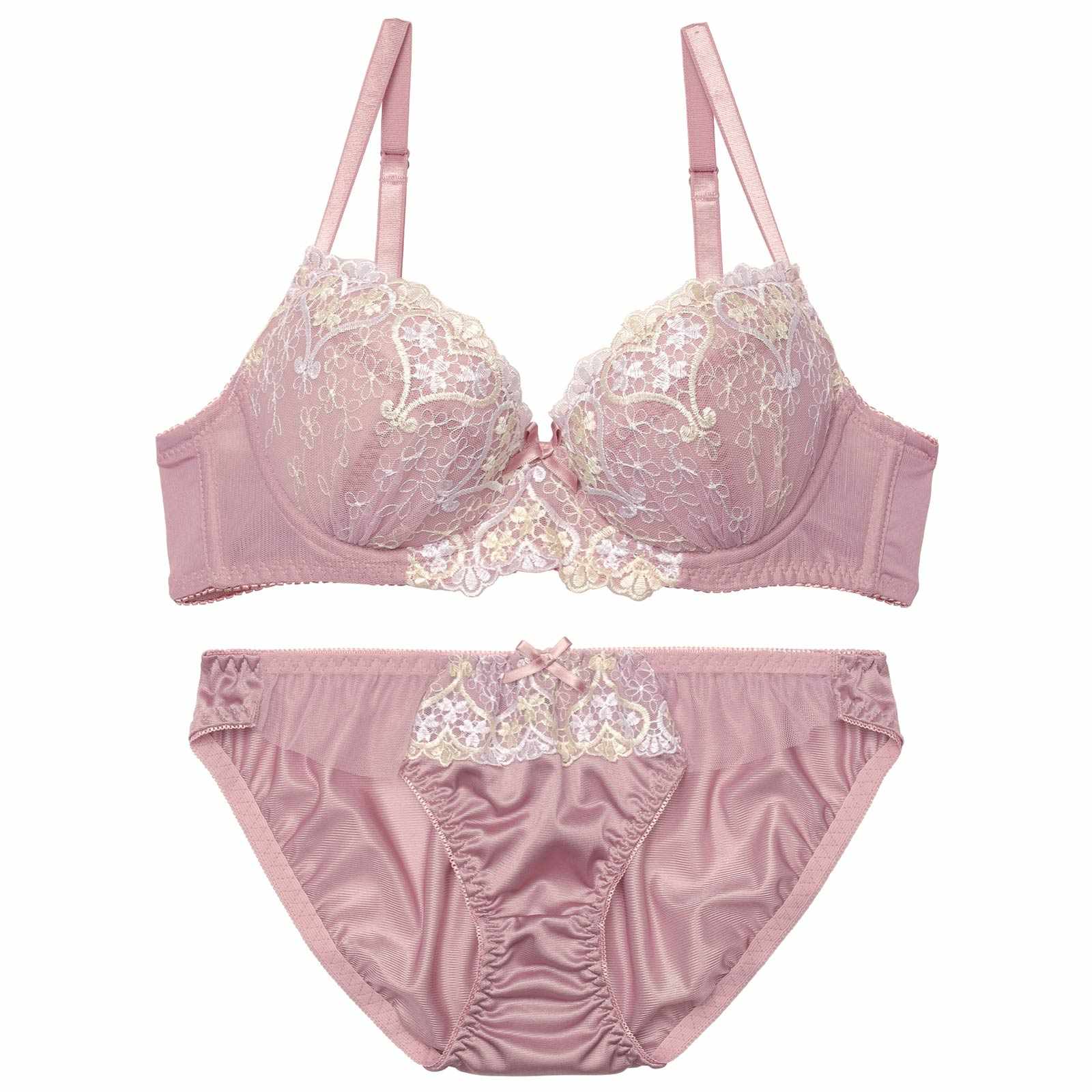 チュールフルーロンハートブラジャー&フルバックショーツ