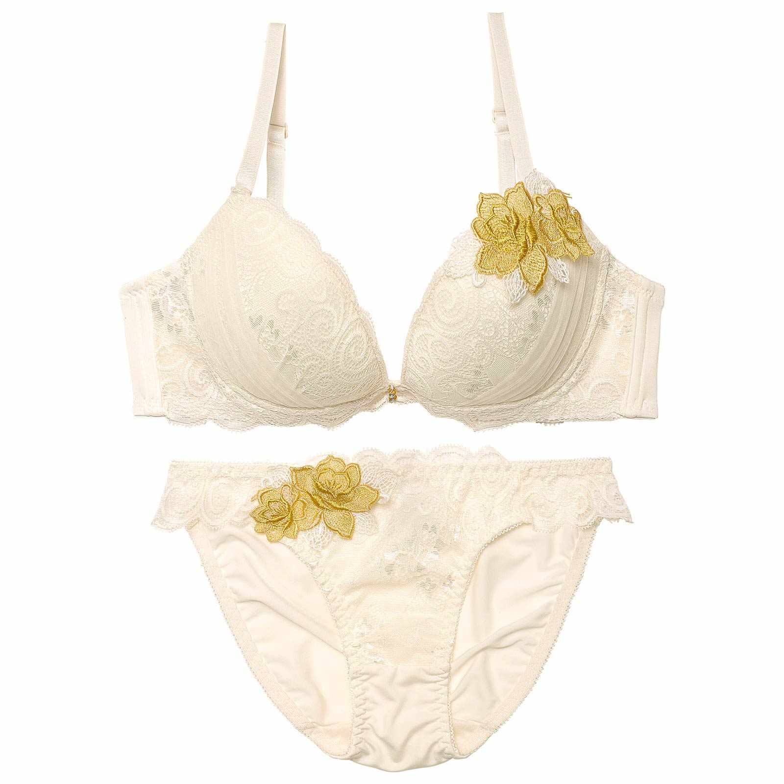 ビューティースパイラルフルールブラジャー&フルバックショーツ