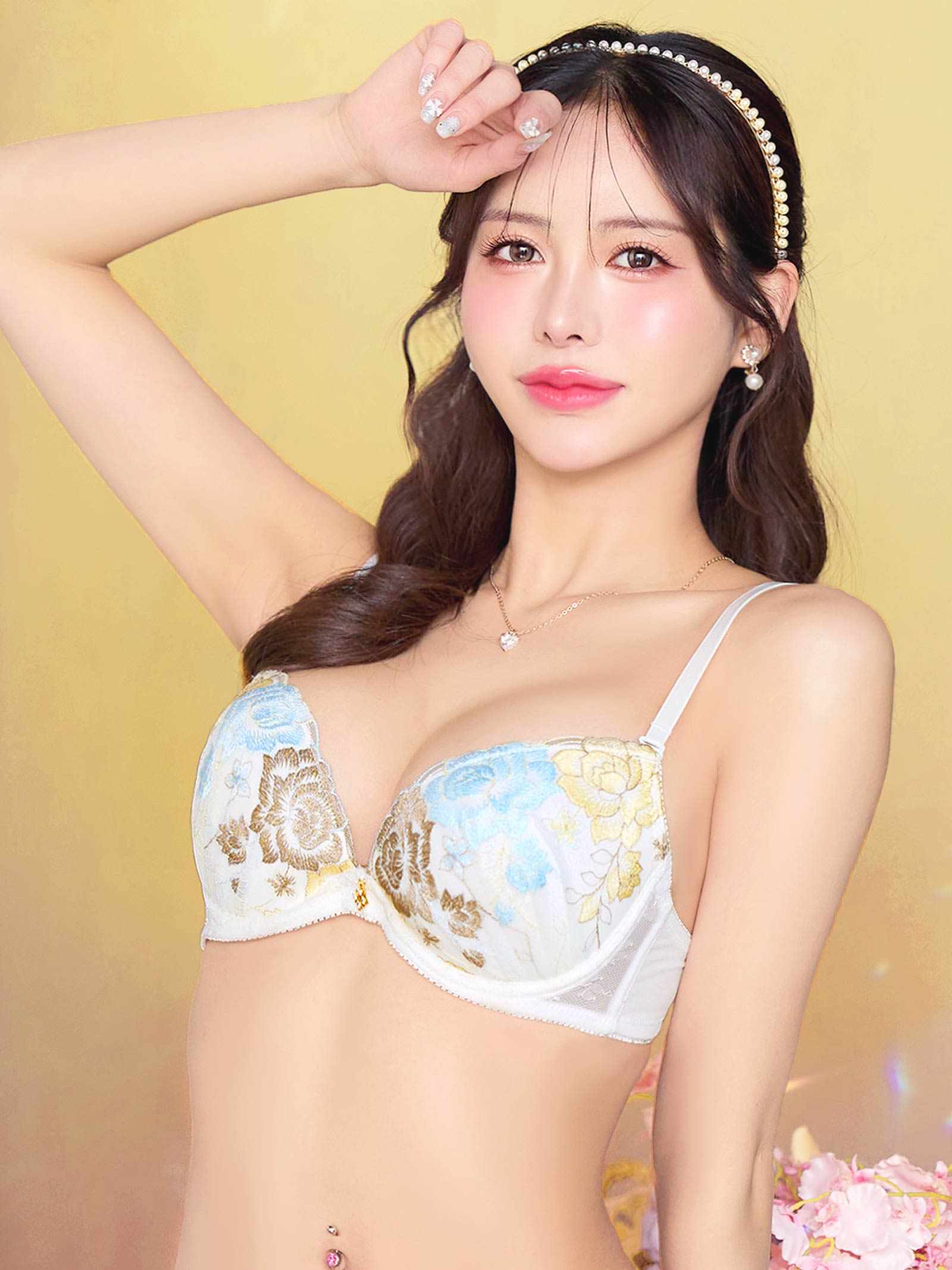 2/19新作!スイートモダンローズブラジャー&フルバックショーツ