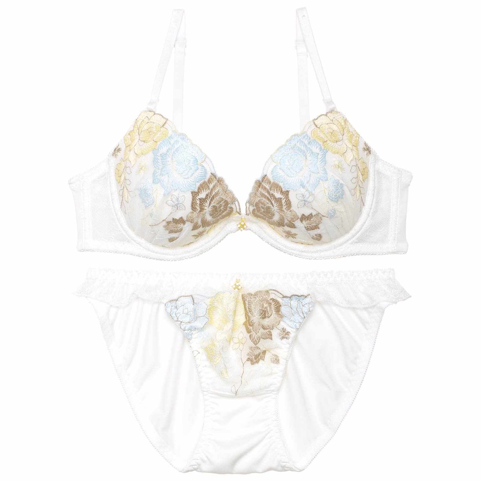 スイートモダンローズブラジャー&フルバックショーツ