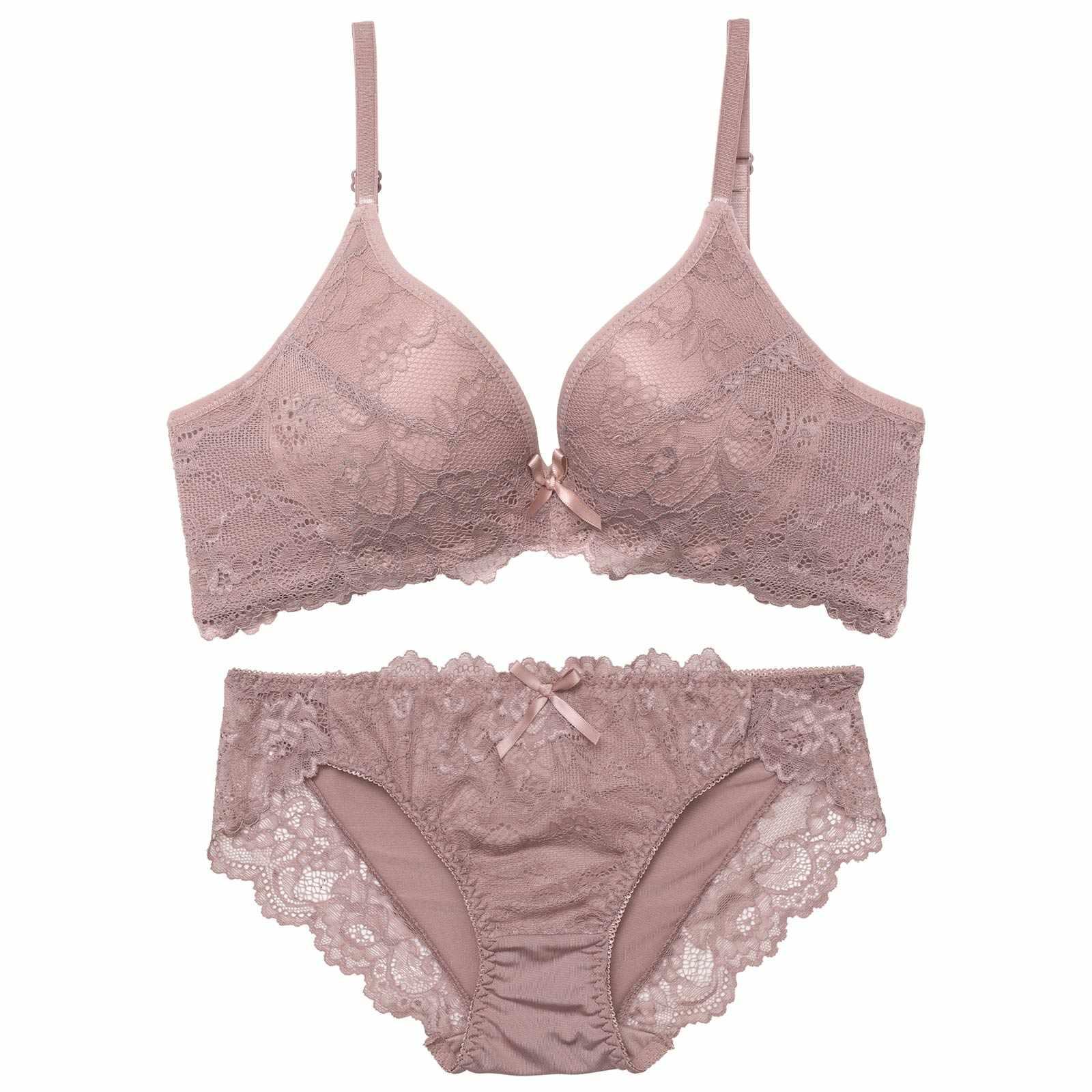 ダスティーエレガンスブルームブラジャー&フルバックショーツ - 【公式】247Lingerie