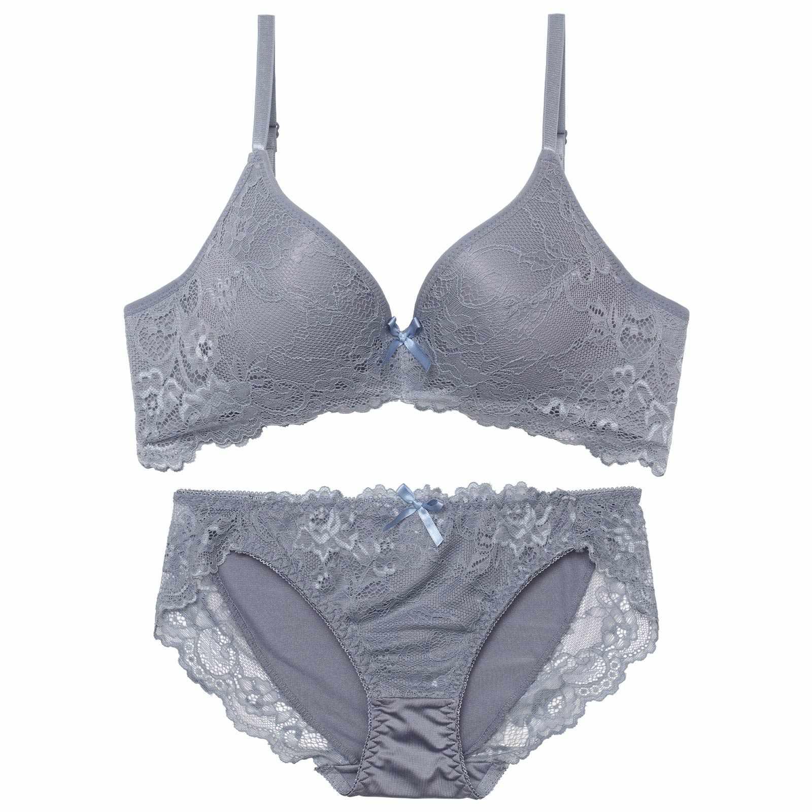 ダスティーエレガンスブルームブラジャー&フルバックショーツ - 【公式】247Lingerie