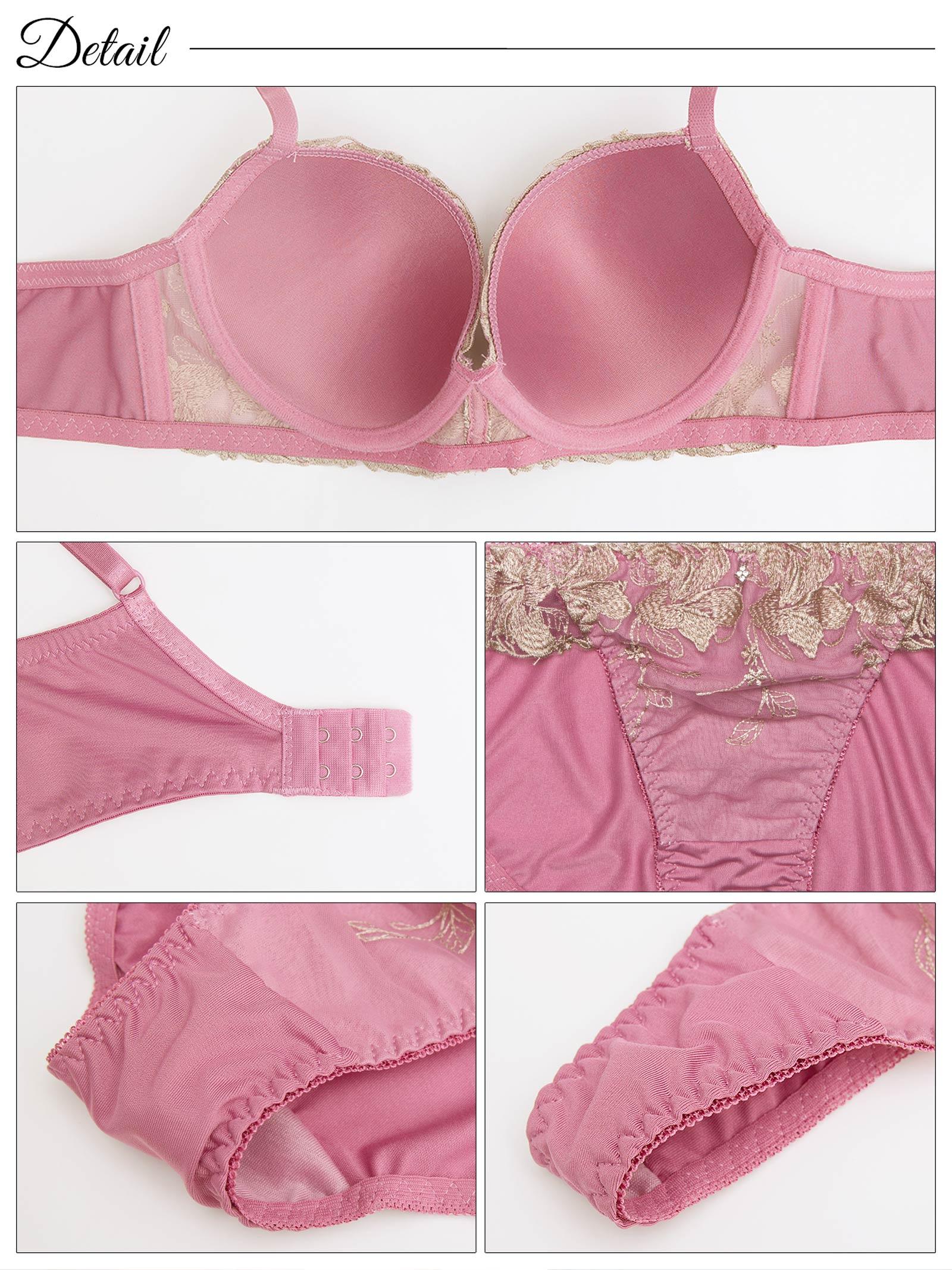 【3点セット】ビューティフルダスティリリー育乳脇高ブラジャー&フルバック&Tバックショーツ - 【公式】247Lingerie