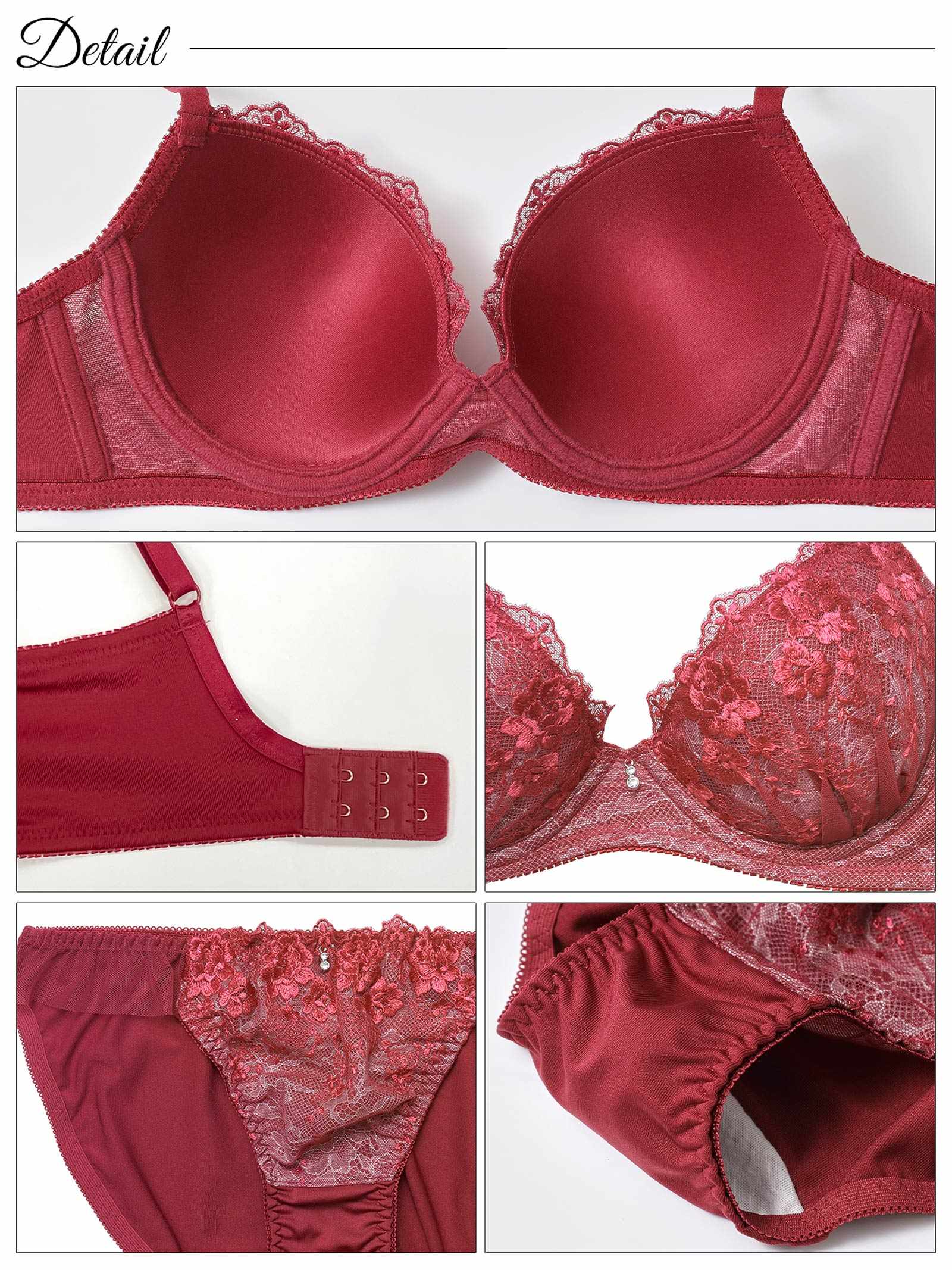 2/17新作!エレガンスチュールフラワー育乳脇高ブラジャー&フルバックショーツ
