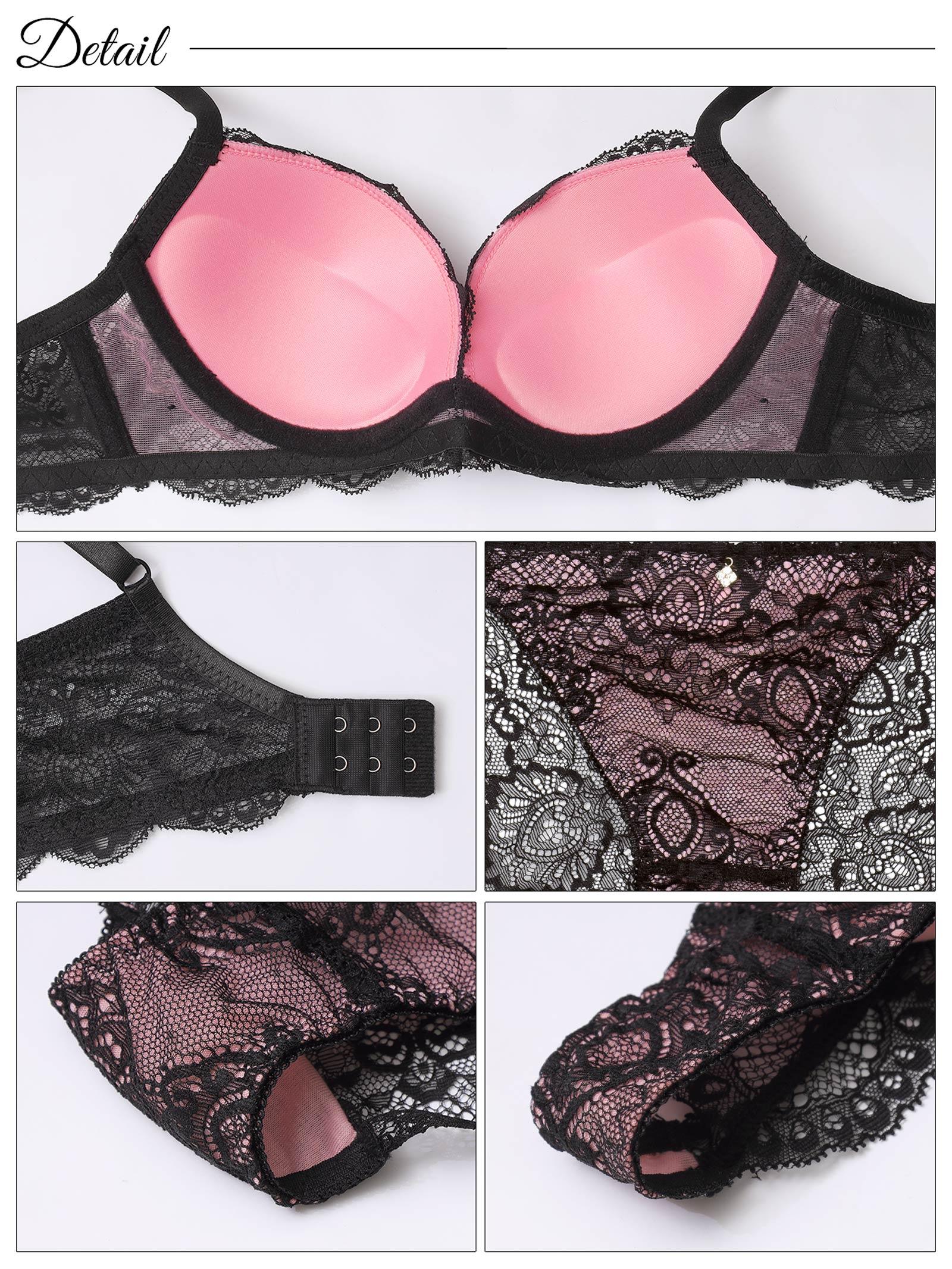 【3点セット】ダークシアーレースアップ育乳脇高ブラジャー&バック透けフルバック&Tバックショーツ - 【公式】247Lingerie