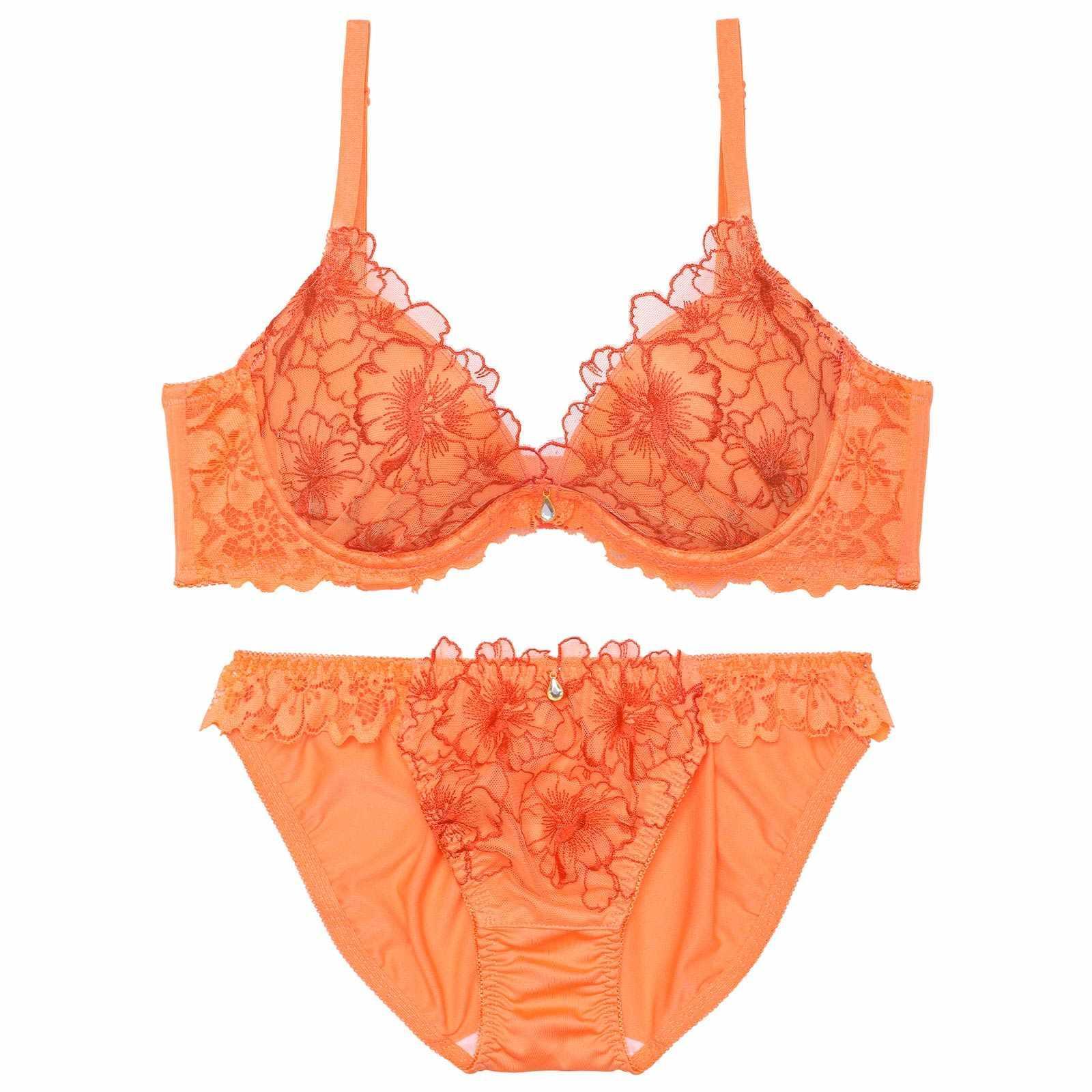 1/15再販!ディープシアーブロッサム育乳脇高ブラジャー&フルバックショーツ - 【公式】247Lingerie