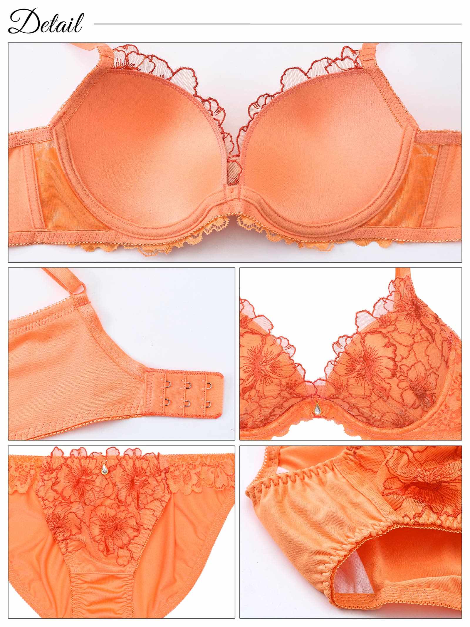 2/21新作!ディープシアーブロッサム育乳脇高ブラジャー&フルバックショーツ