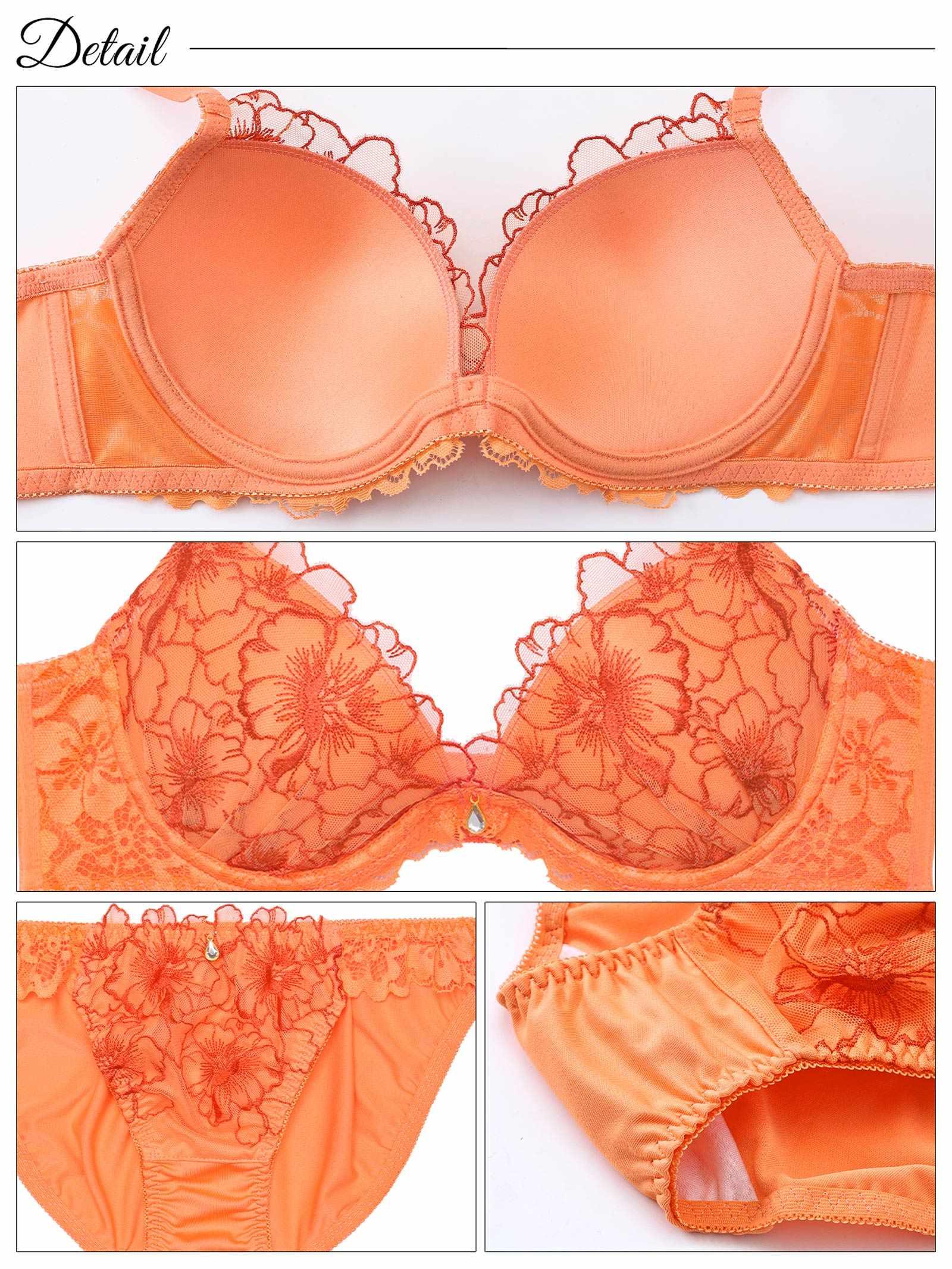 1/15再販!【GHIサイズ】ディープシアーブロッサム育乳脇高ブラジャー&フルバックショーツ - 【公式】247Lingerie