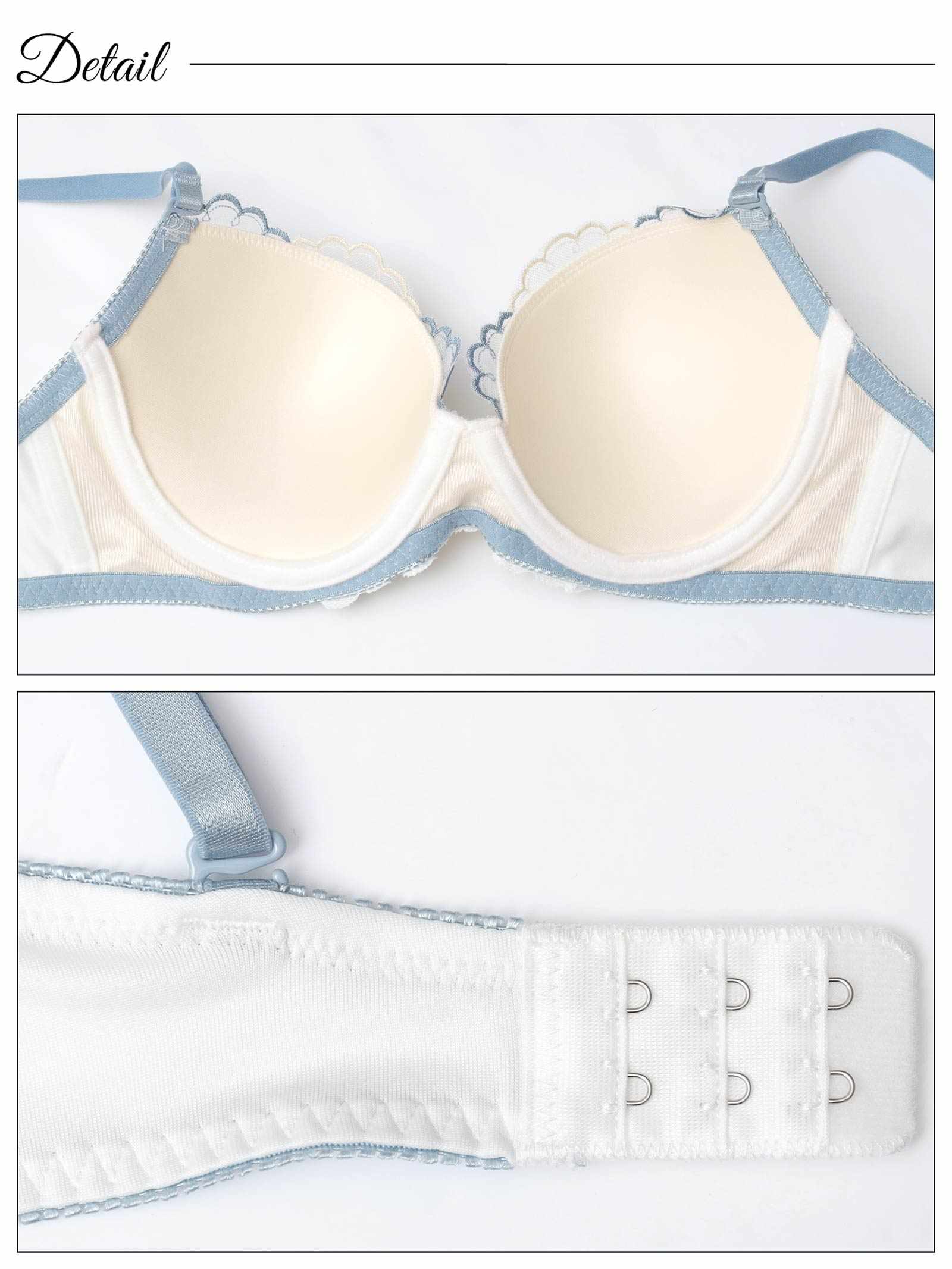 3/31新作!スカラップフェミニンバタフライブラジャー&フルバックショーツ