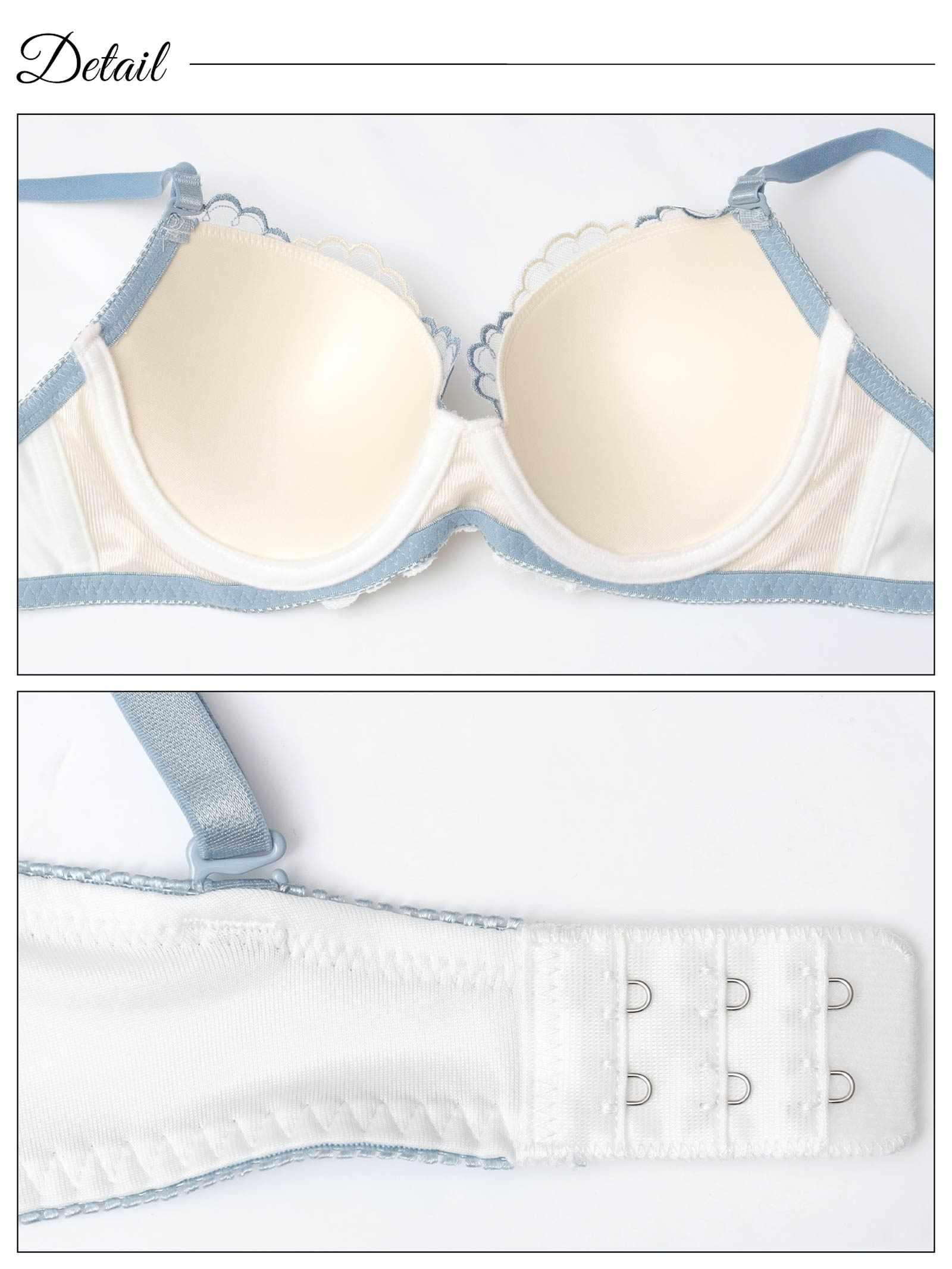 スカラップフェミニンバタフライブラジャー&フルバックショーツ - 【公式】247Lingerie