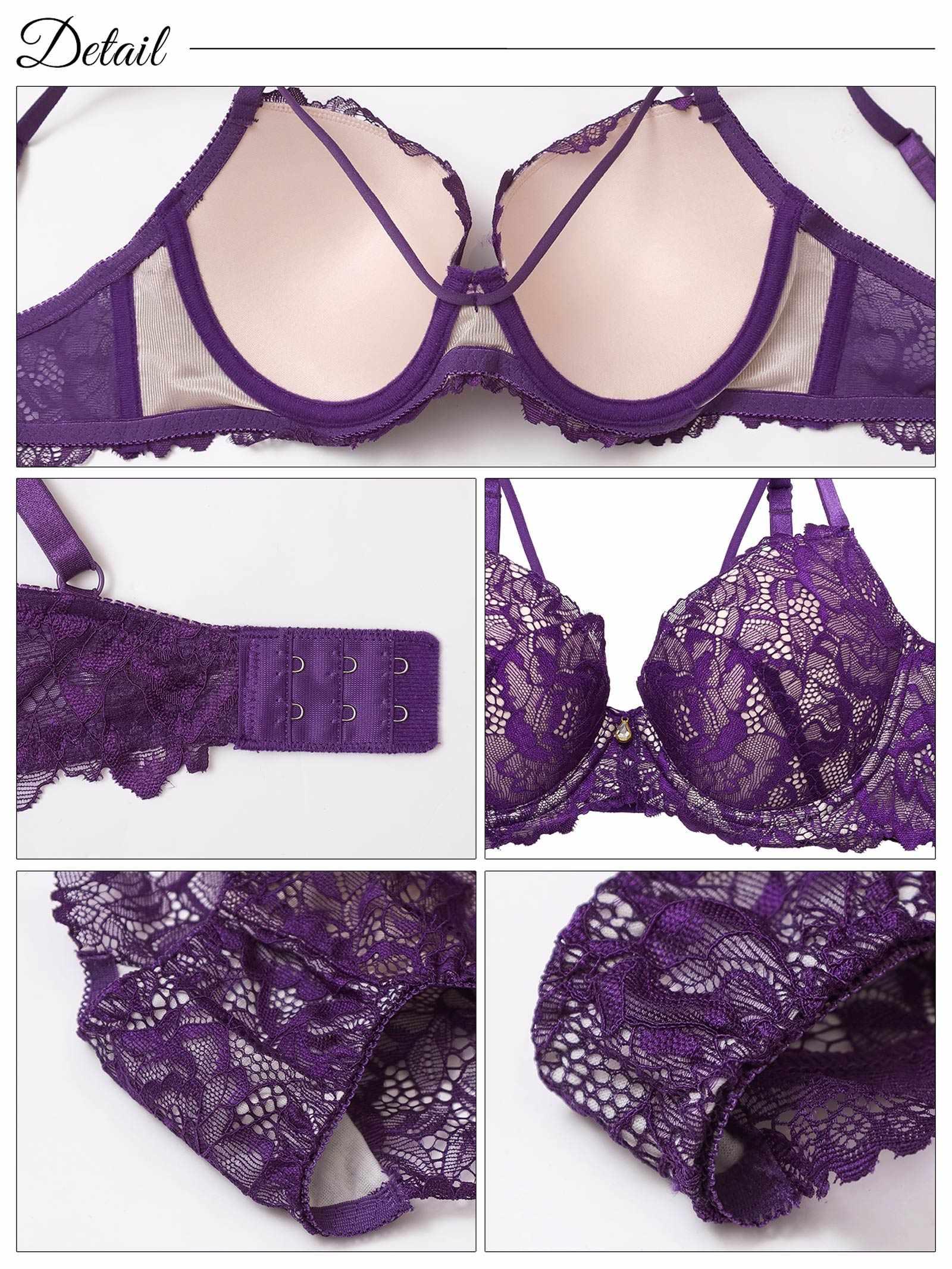 【三上悠亜着用】【3点セット】ディープブロッサムコードブラジャー&バック透けフルバック&Tバックショーツ - 【公式】247Lingerie