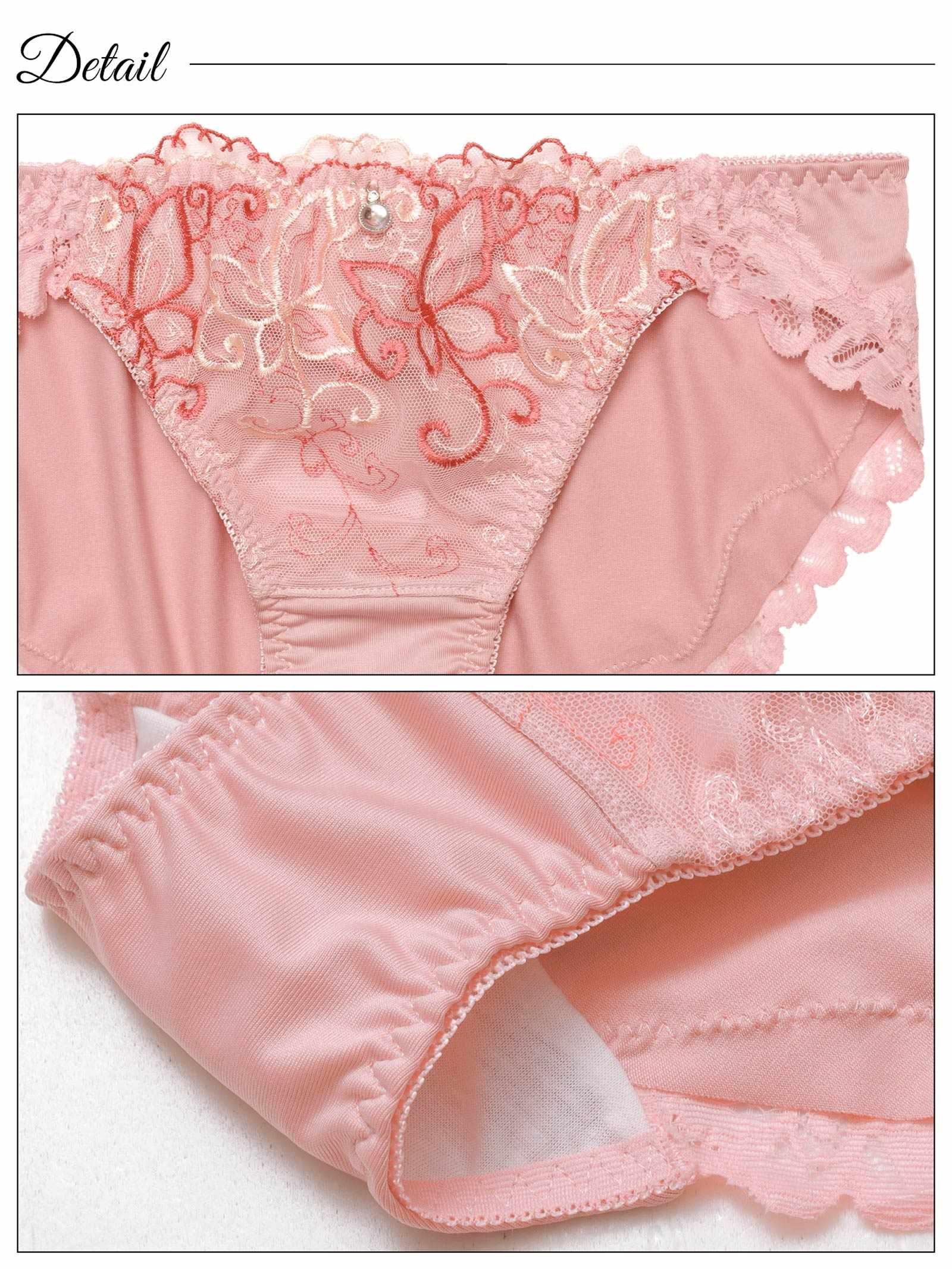 4/18新作!スイートバタフライレースブラジャー&フルバックショーツ