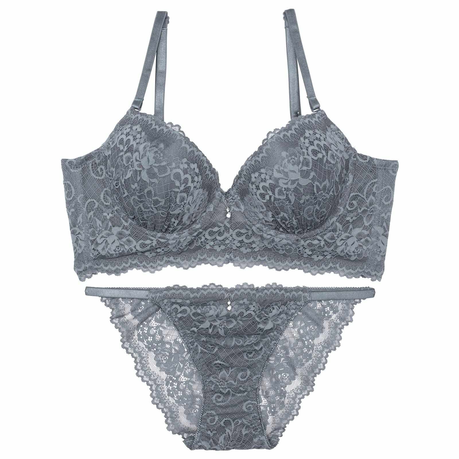 ダスティメッシュフルーロン育乳脇高ブラジャー&バック透けフルバックショーツ