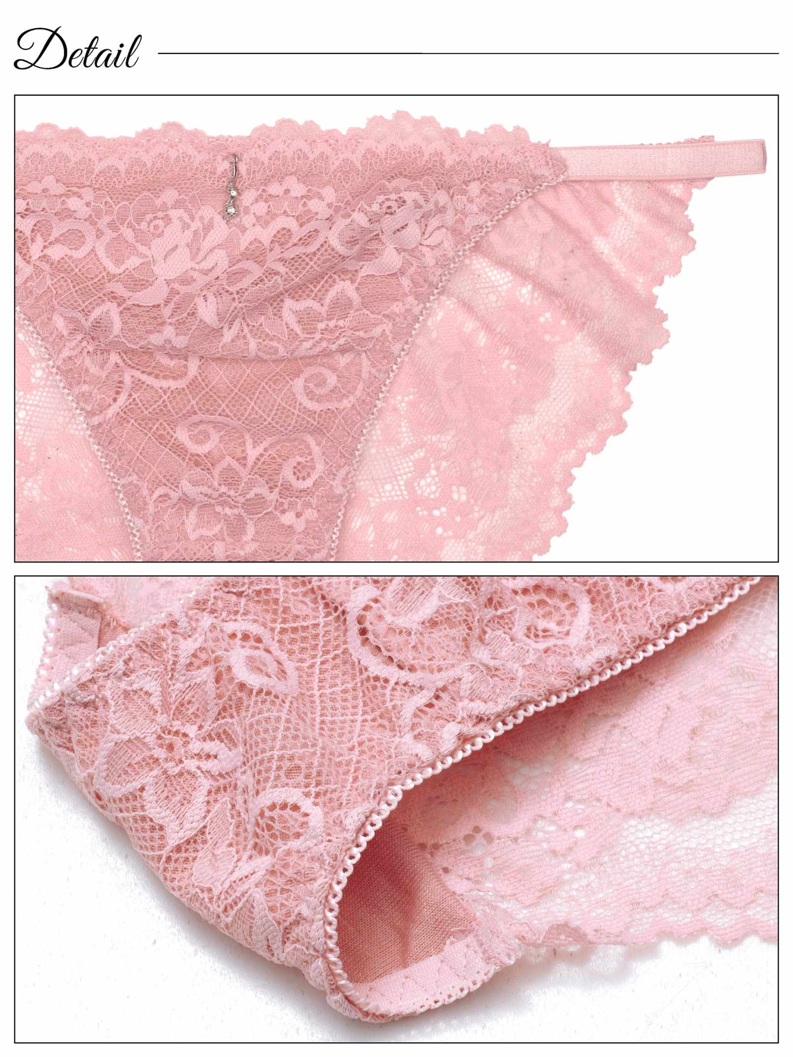 7/14新作!ダスティメッシュフルーロン育乳脇高ブラジャー&バック透けフルバックショーツ