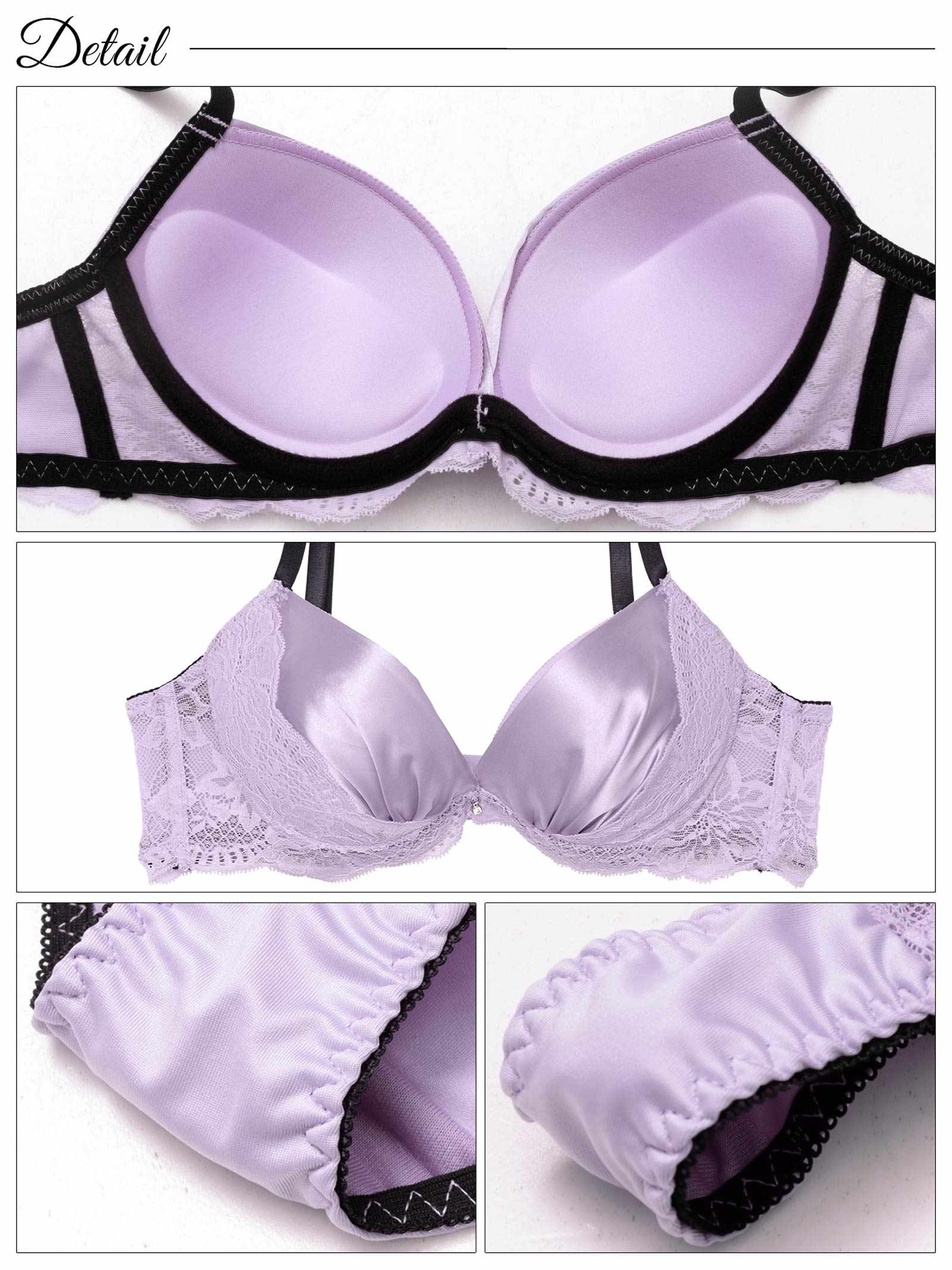 7/30新作!【3点セット】【GHサイズ】グレイスフルサテンレース育乳脇高ブラジャー&フルバック&Tバックショーツ