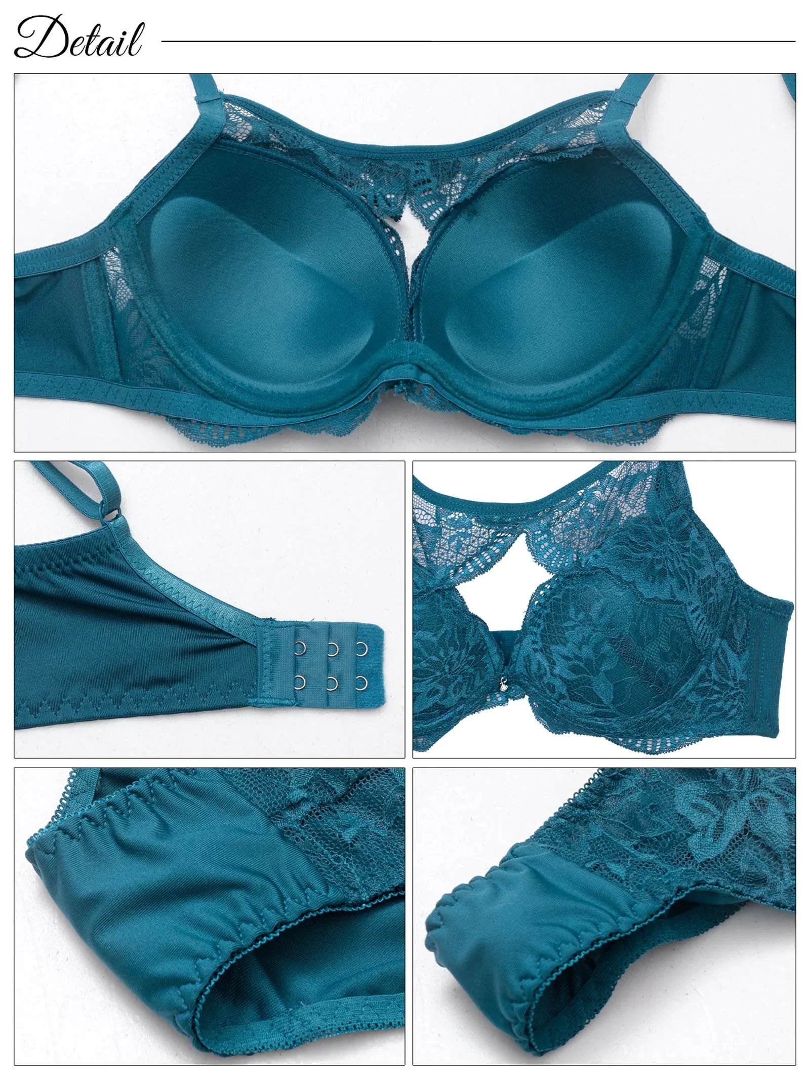 7/18新作!【3点セット】レーシィカットホール育乳脇高ブラジャー&フルバック&Tバックショーツ