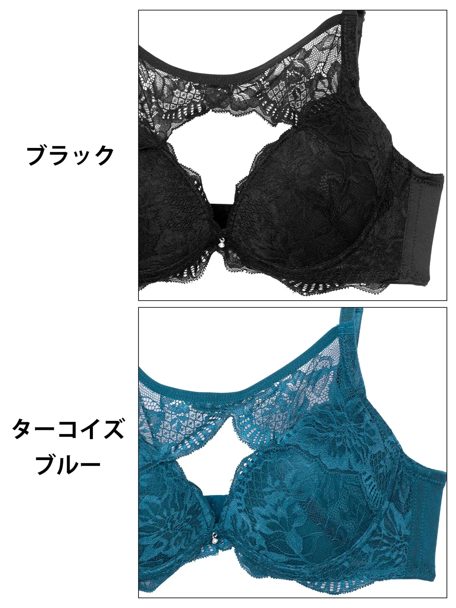 7/18新作!【3点セット】レーシィカットホール育乳脇高ブラジャー&フルバック&Tバックショーツ