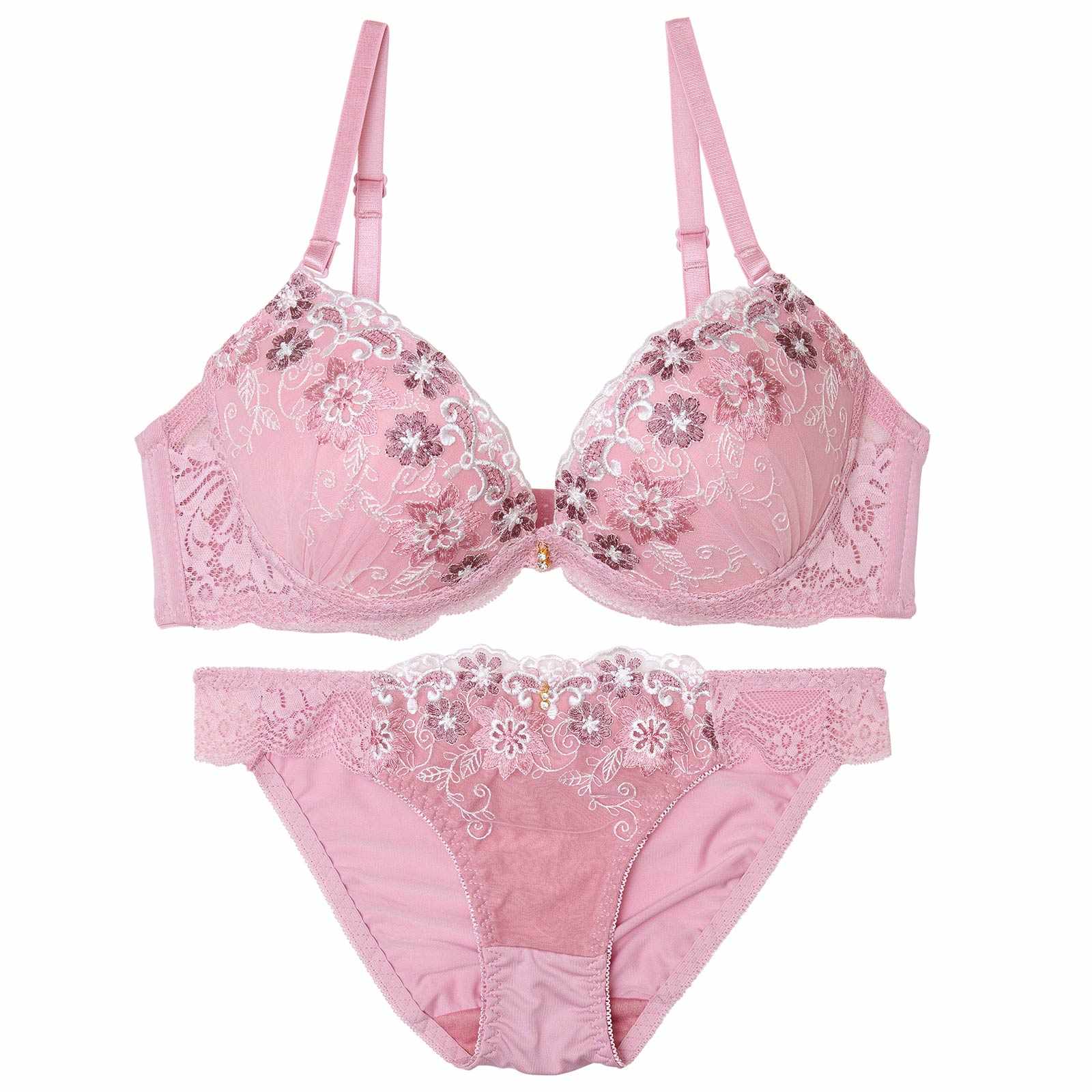 ブロッサムドリーミーレースブラジャー&フルバックショーツ