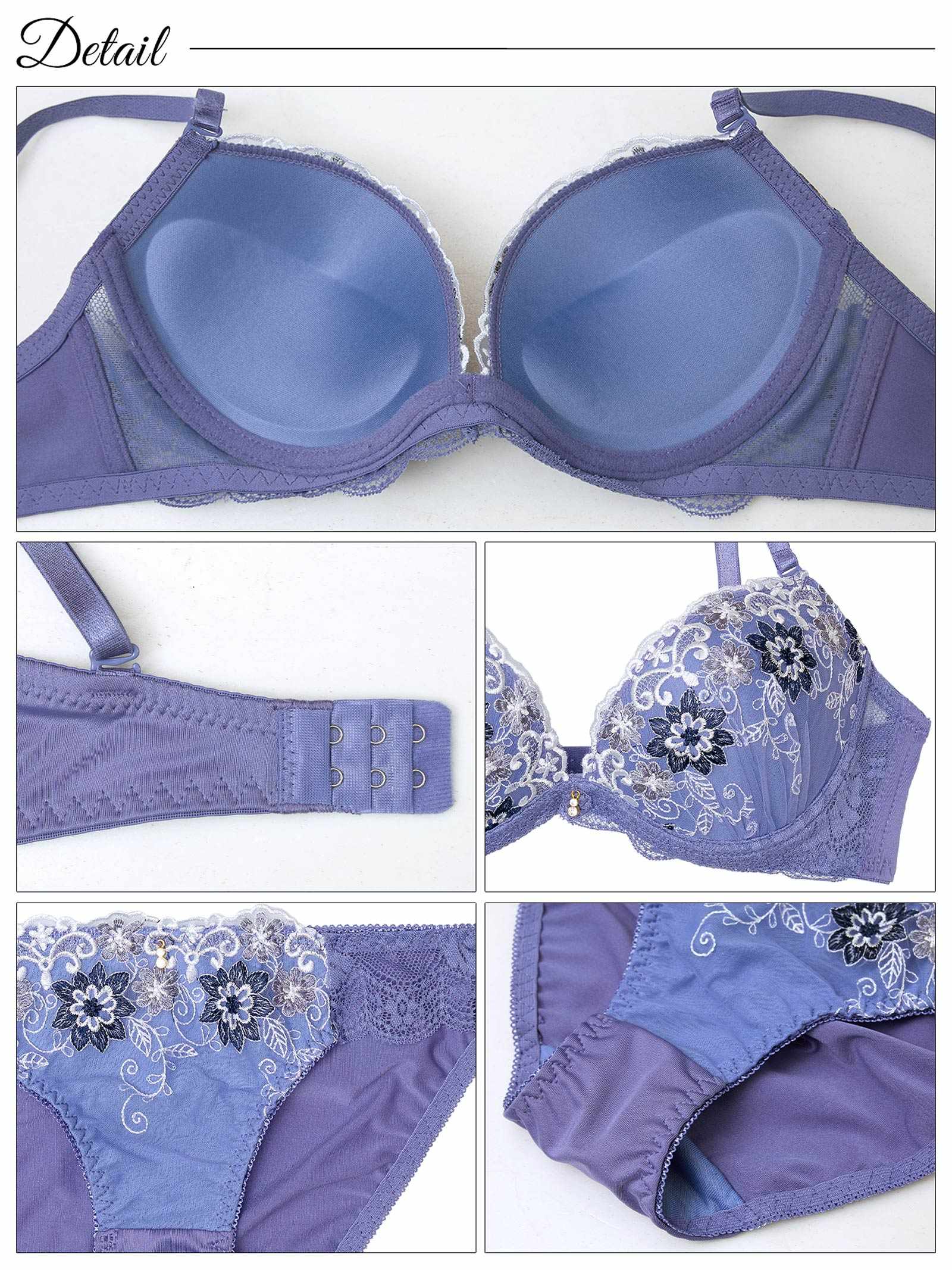 6/4新作!ブロッサムドリーミーレースブラジャー&フルバックショーツ