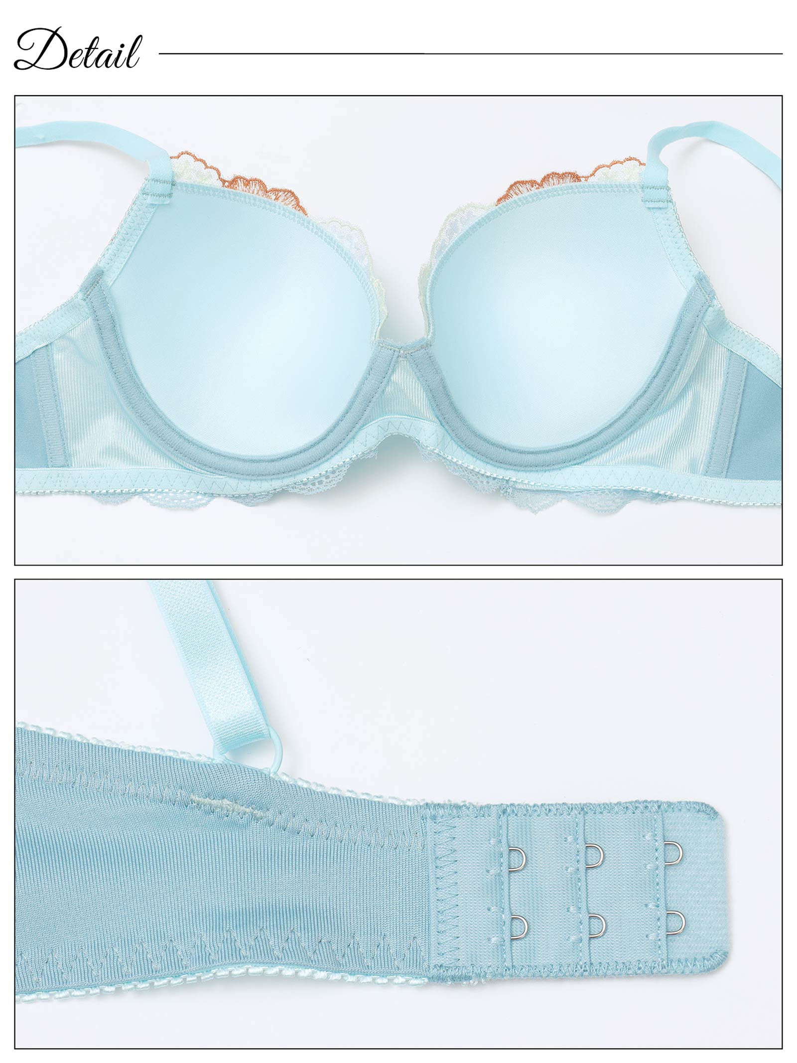 5/9新作!バイカラーフローラルレースブラジャー&フルバックショーツ