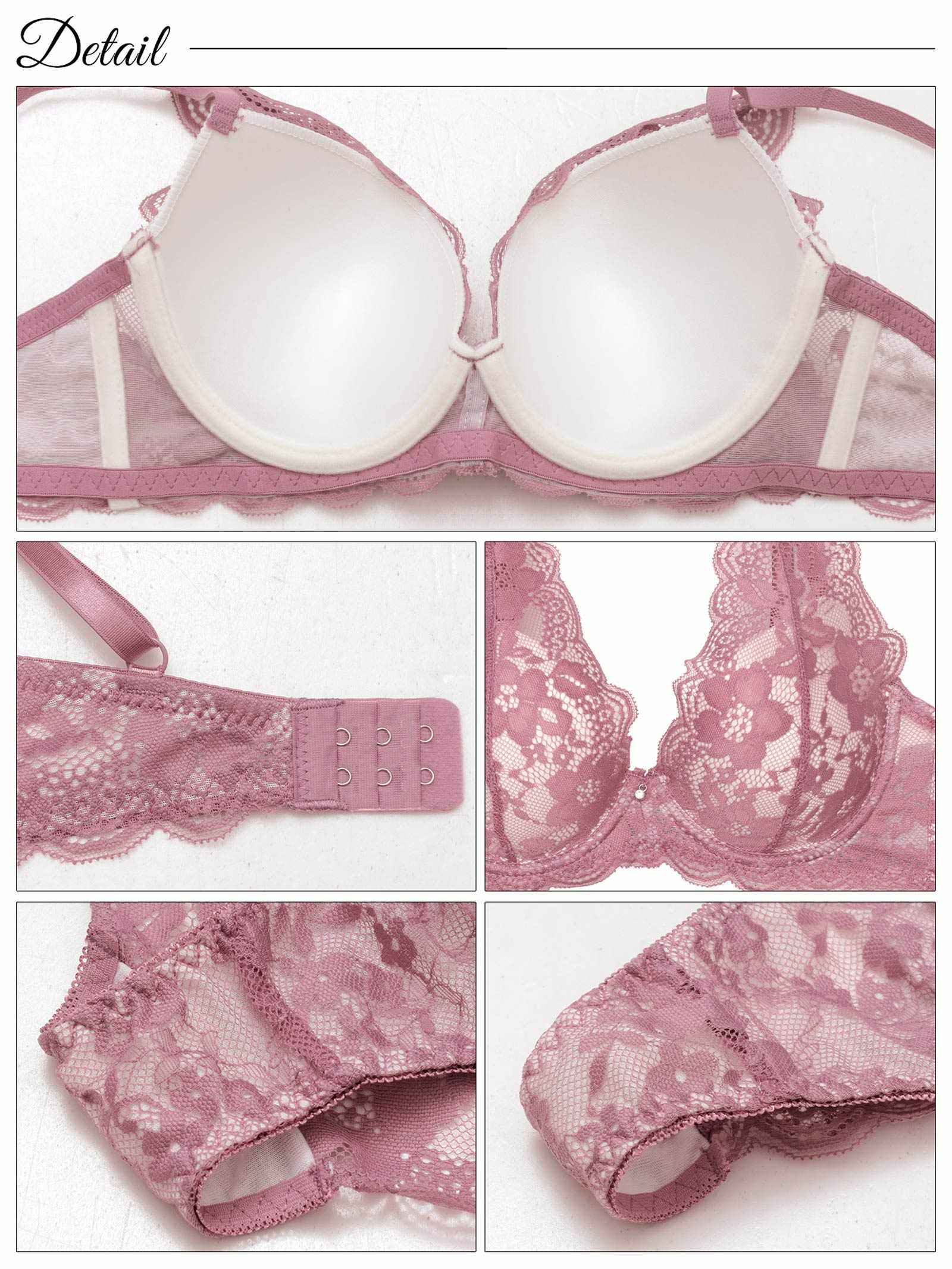 7/11新作!【3点セット】ブルームエレガントレースブラジャー&バック透けフルバック&Tバックショーツ